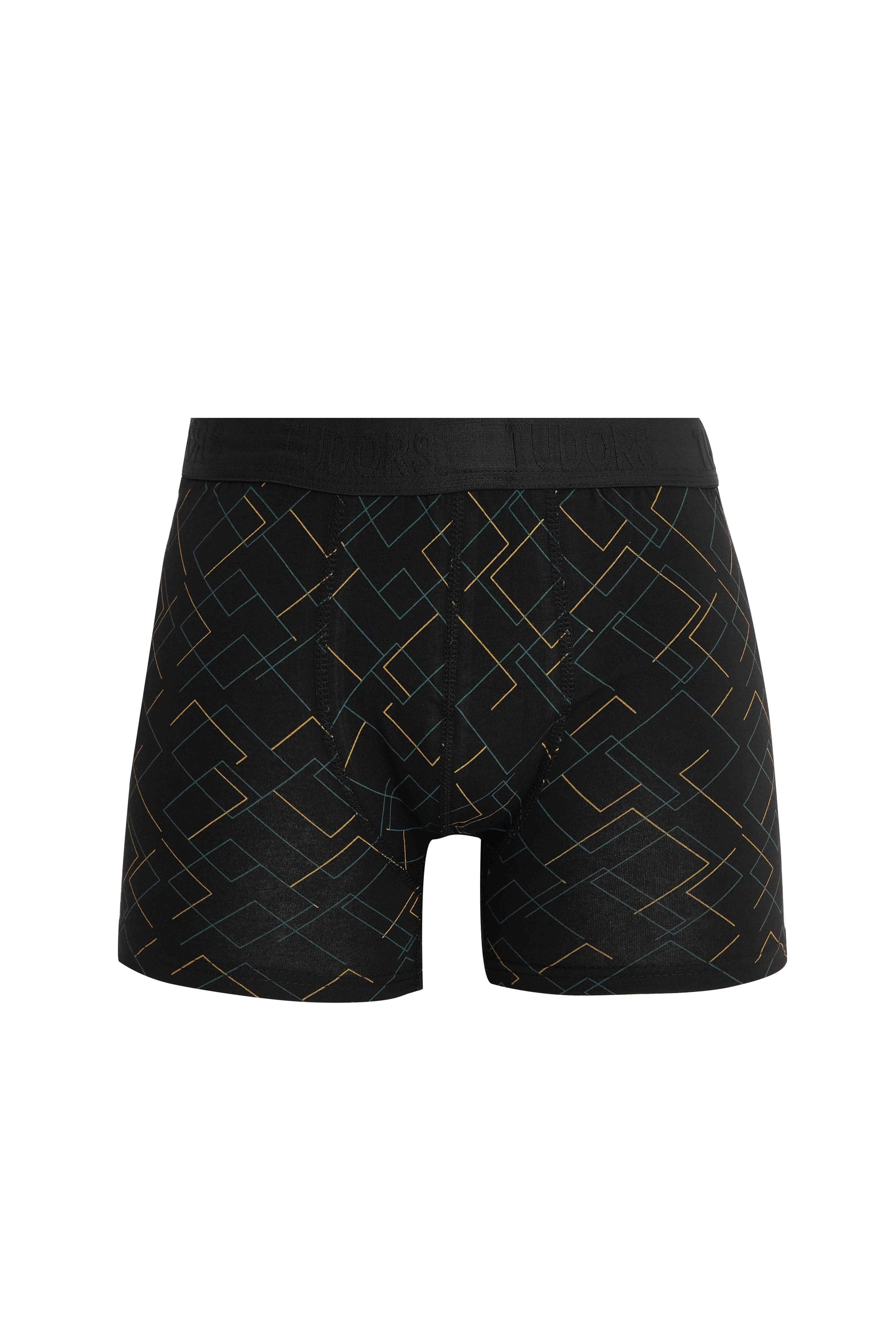 TUDORS Erkek 6'Lı Premium Seri Pamuklu Elastanlı Esnek Kumaş Boxer (Damat Bohçası Çeyiz Seti görsel 3