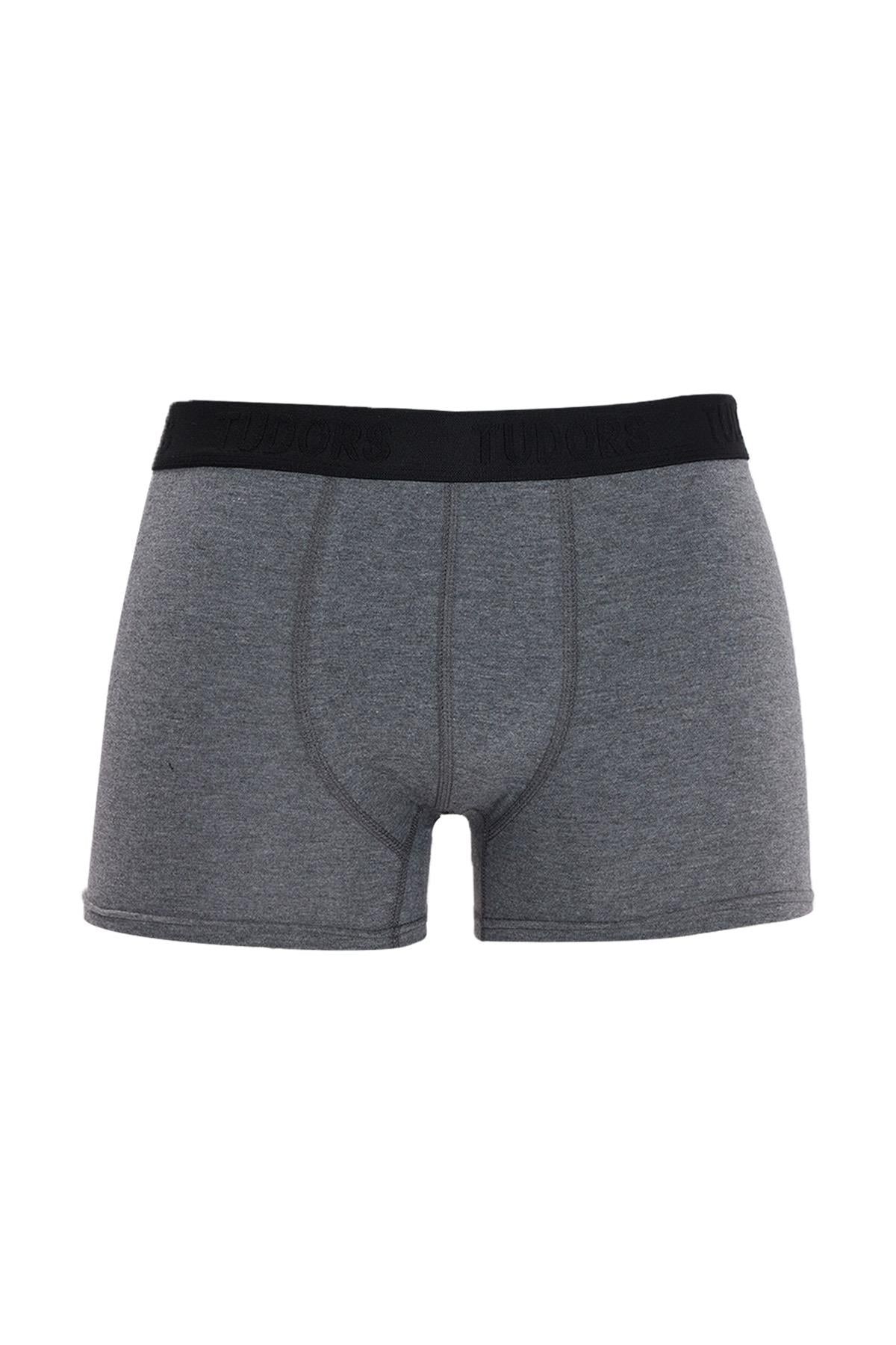 TUDORS Erkek 6'Lı Premium Seri Pamuklu Elastanlı Esnek Kumaş Boxer (Damat Bohçası Çeyiz Seti görsel 6