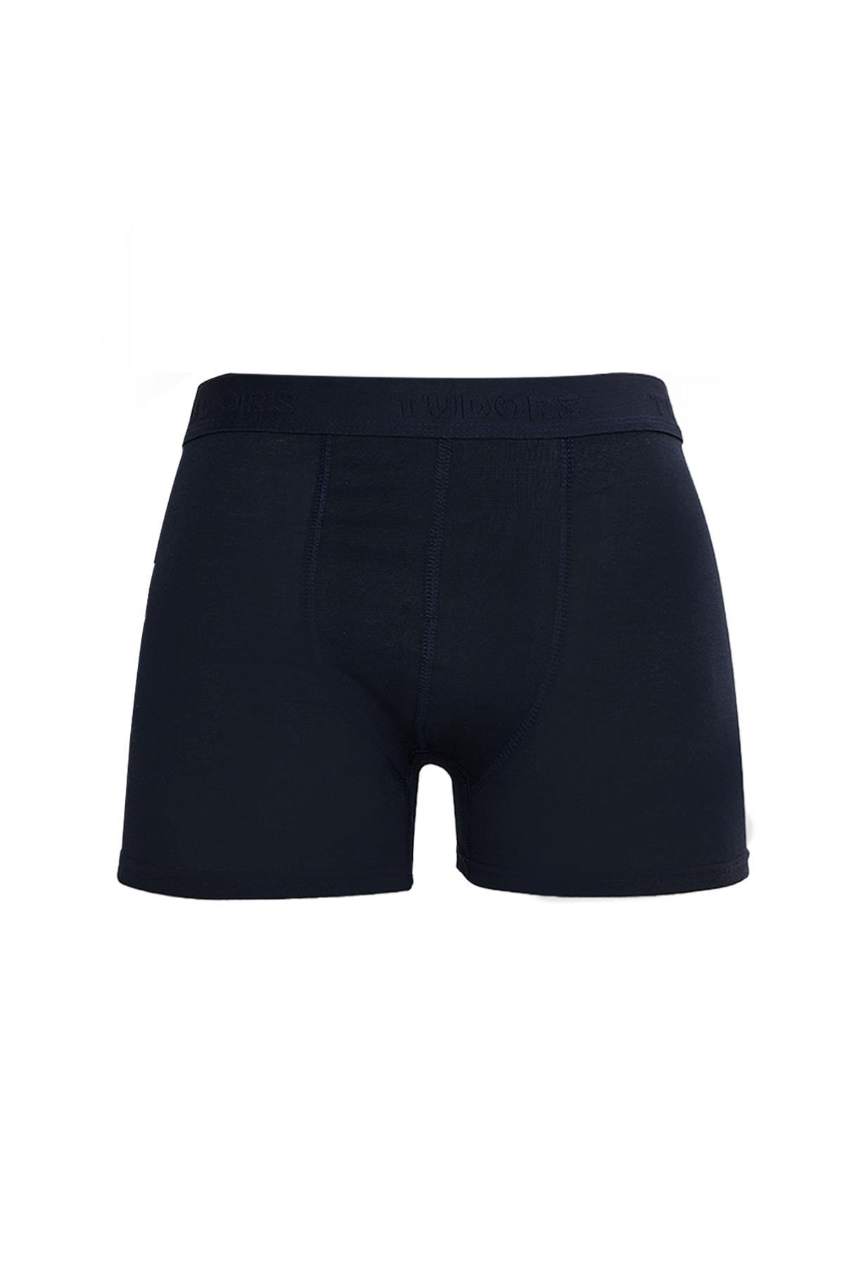 TUDORS Erkek 6'Lı Premium Seri Pamuklu Elastanlı Esnek Kumaş Boxer (Damat Bohçası Çeyiz Seti görsel 2