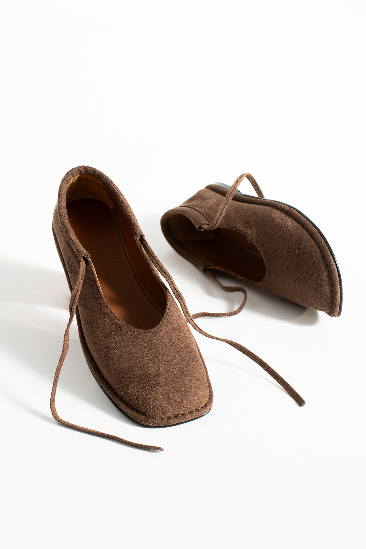 DUXAL SHOES Brendon Düğüm Detaylı Konfor Hakiki Deri İçi Bağcıklı Kadın Babet Ayakkabı görsel 3