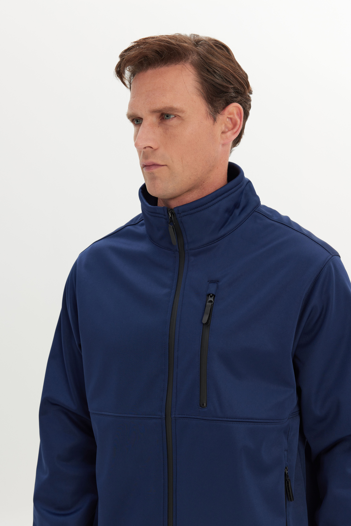 AC&Co / Altınyıldız Classics Erkek Lacivert Sıcak Tutan Comfort Fit Rahat Kesim Dik Yaka Mont görsel 4