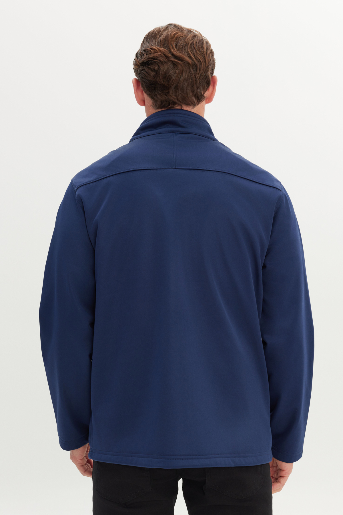 AC&Co / Altınyıldız Classics Erkek Lacivert Sıcak Tutan Comfort Fit Rahat Kesim Dik Yaka Mont görsel 5