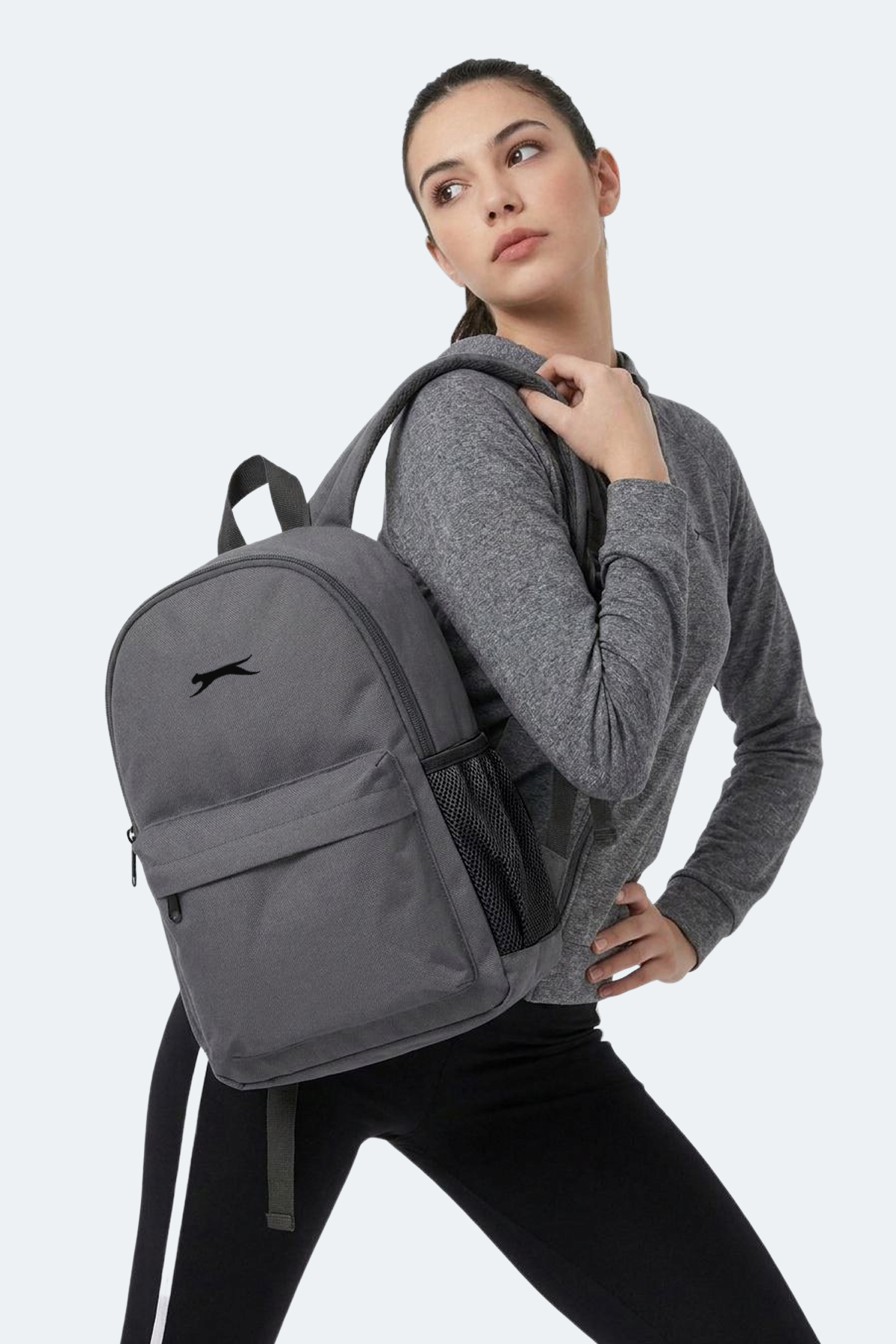SLAZENGER GLOOM I Unisex Koyu Gri Sırt Çantası görsel 5