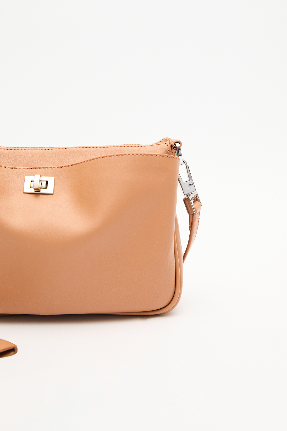 Manuka Arte Mini Baget Çanta Camel görsel 3