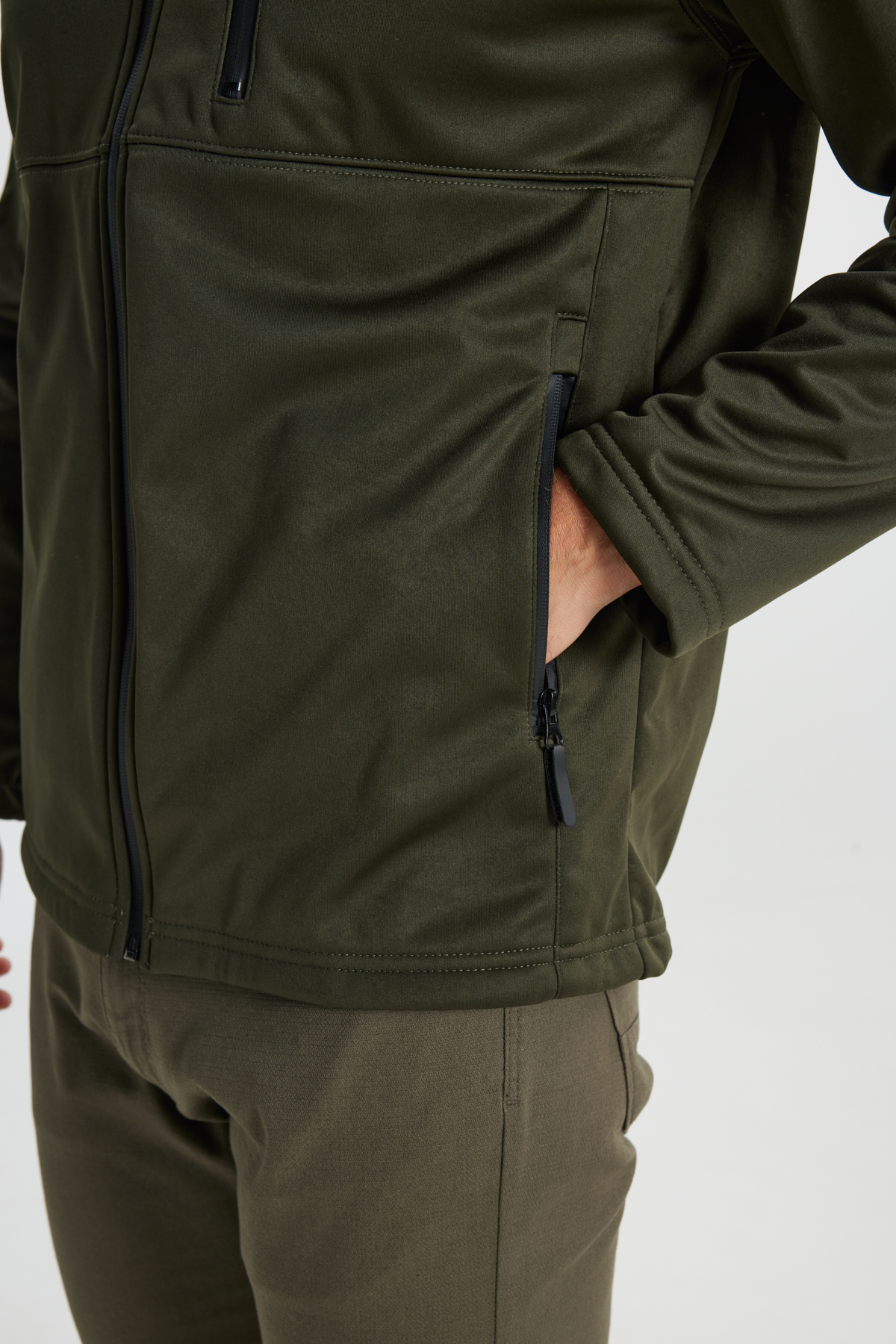 AC&Co / Altınyıldız Classics Erkek Haki Sıcak Tutan Comfort Fit Rahat Kesim Dik Yaka Mont görsel 5