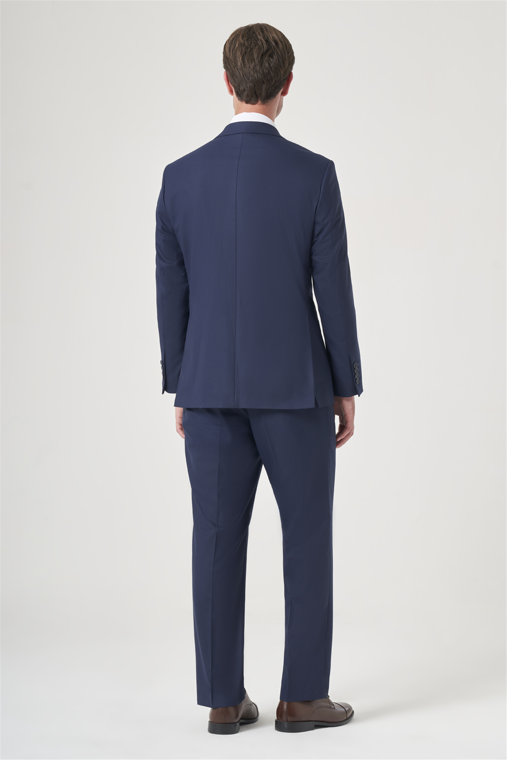 İMZA Lacivert Mono Yaka 4 Drop Comfort Fit Tam Astar Esnek Takım Elbise 1001260178 görsel 5
