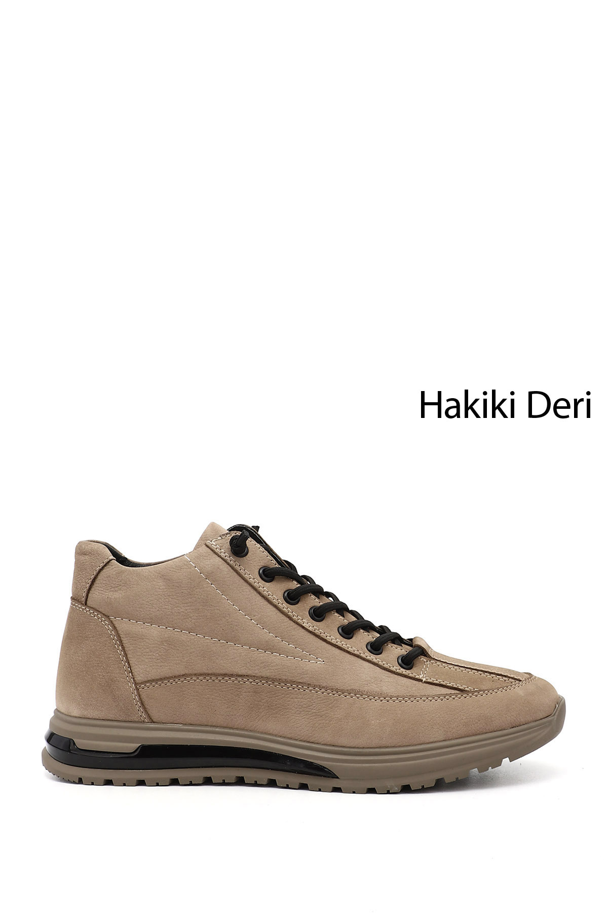GÖNDERİ(R) Erkek KUM-SİYAH Fermuarlı Hakiki Deri Outdoor Bot