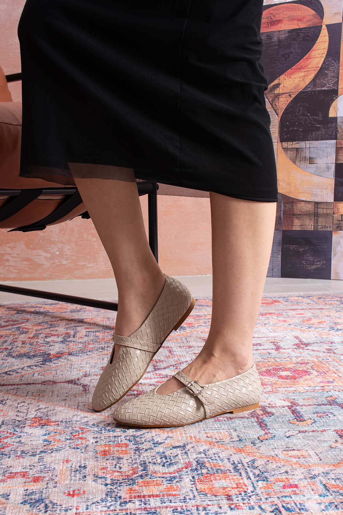 DUXAL SHOES Babs Kadın Tokalı Model Günlük Rahat Düz Taban ve Konforlu Kadın Babet görsel 5