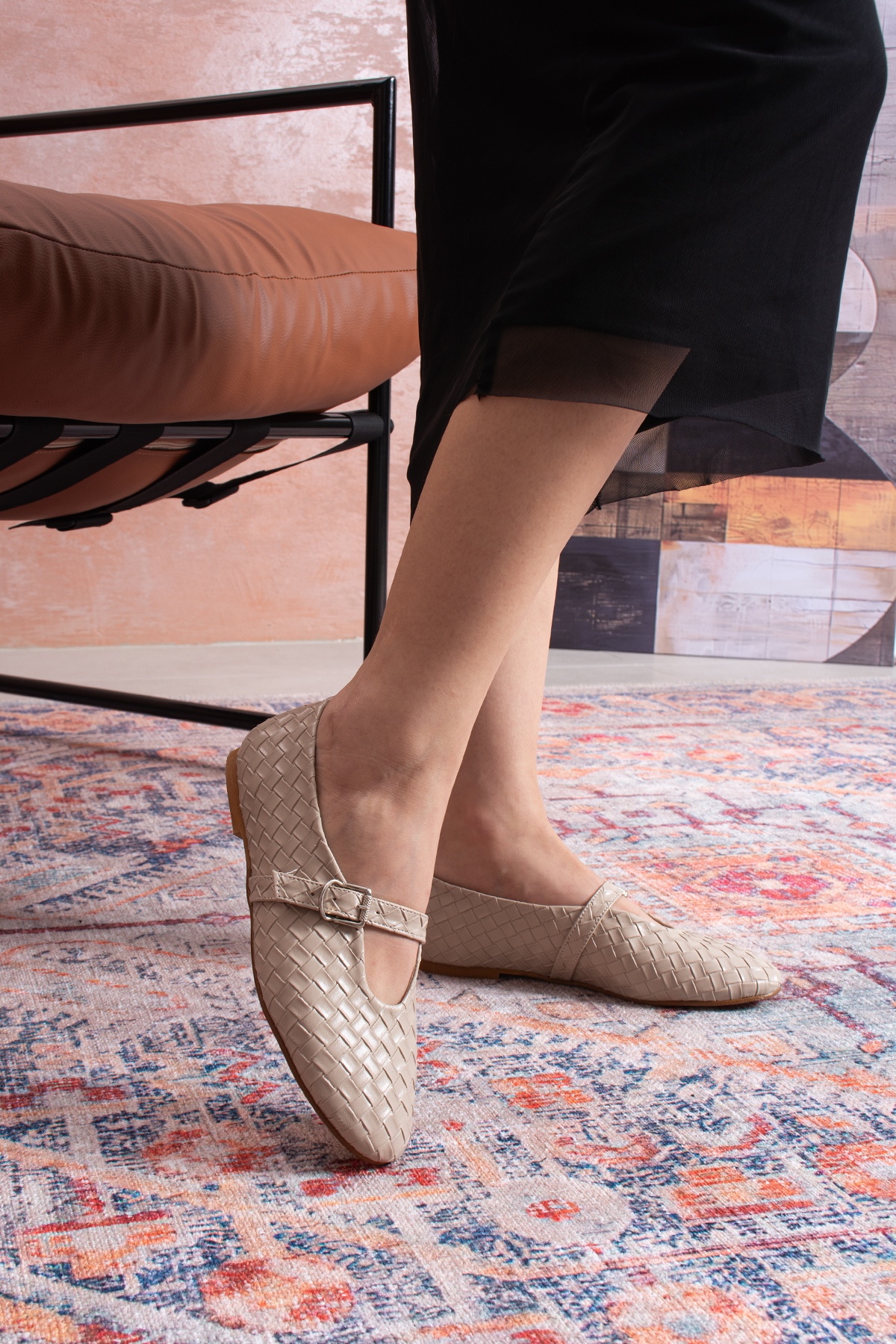 DUXAL SHOES Babs Kadın Tokalı Model Günlük Rahat Düz Taban ve Konforlu Kadın Babet görsel 7