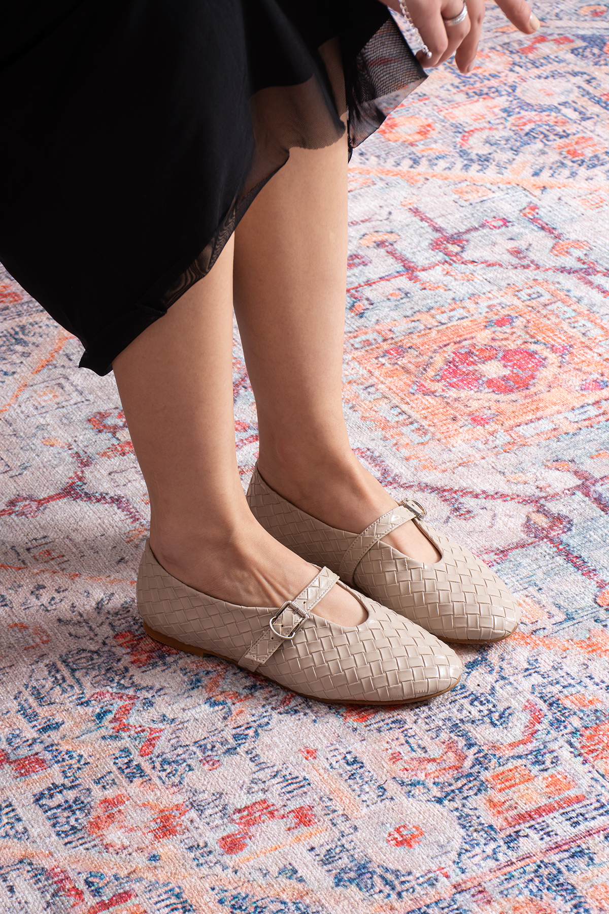 DUXAL SHOES Babs Kadın Tokalı Model Günlük Rahat Düz Taban ve Konforlu Kadın Babet görsel 8
