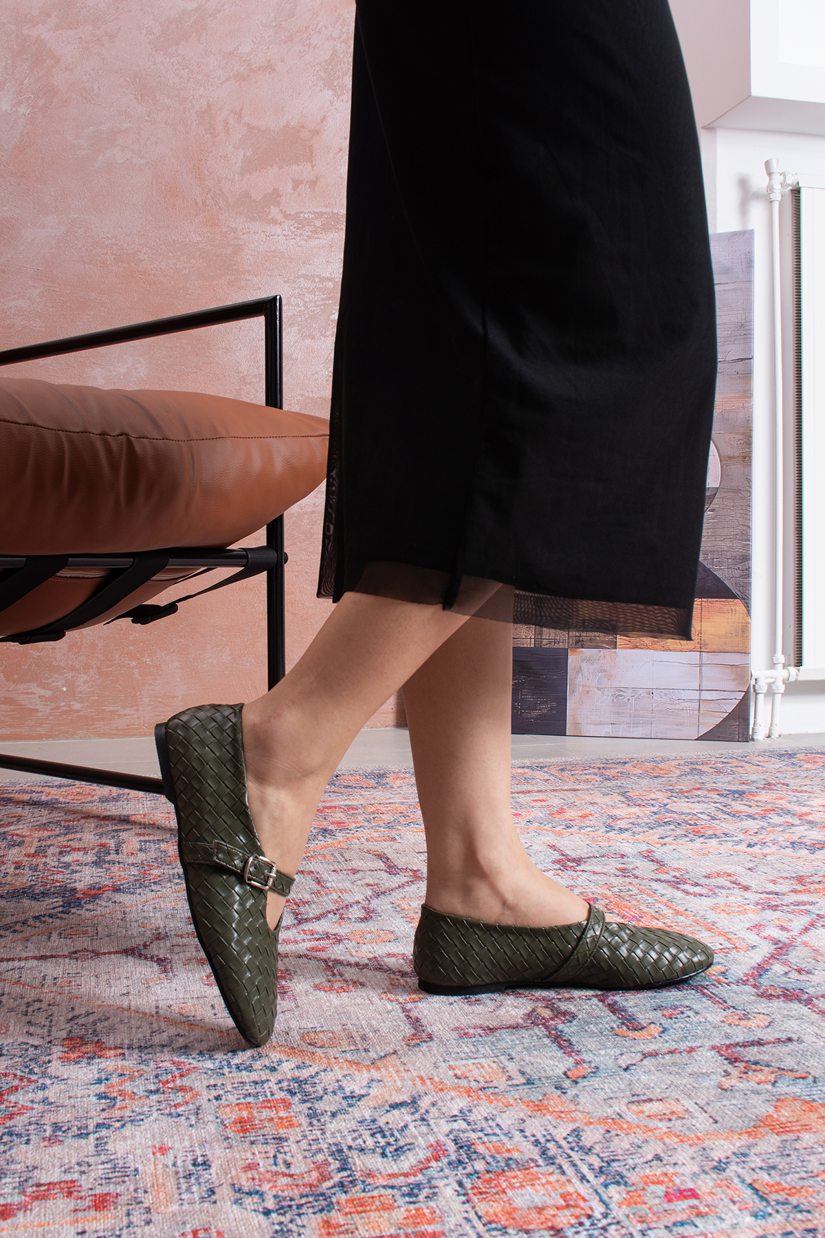 DUXAL SHOES Babs Kadın Tokalı Model Günlük Rahat Düz Taban ve Konforlu Kadın Babet görsel 7