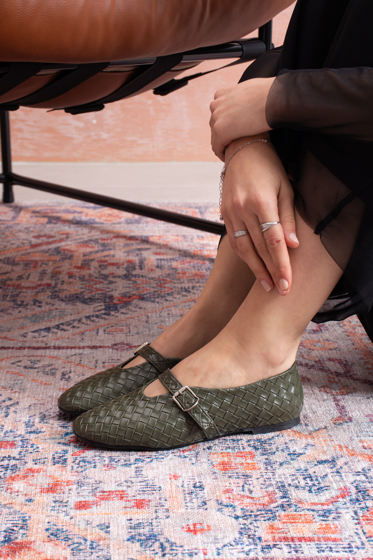 DUXAL SHOES Babs Kadın Tokalı Model Günlük Rahat Düz Taban ve Konforlu Kadın Babet görsel 8