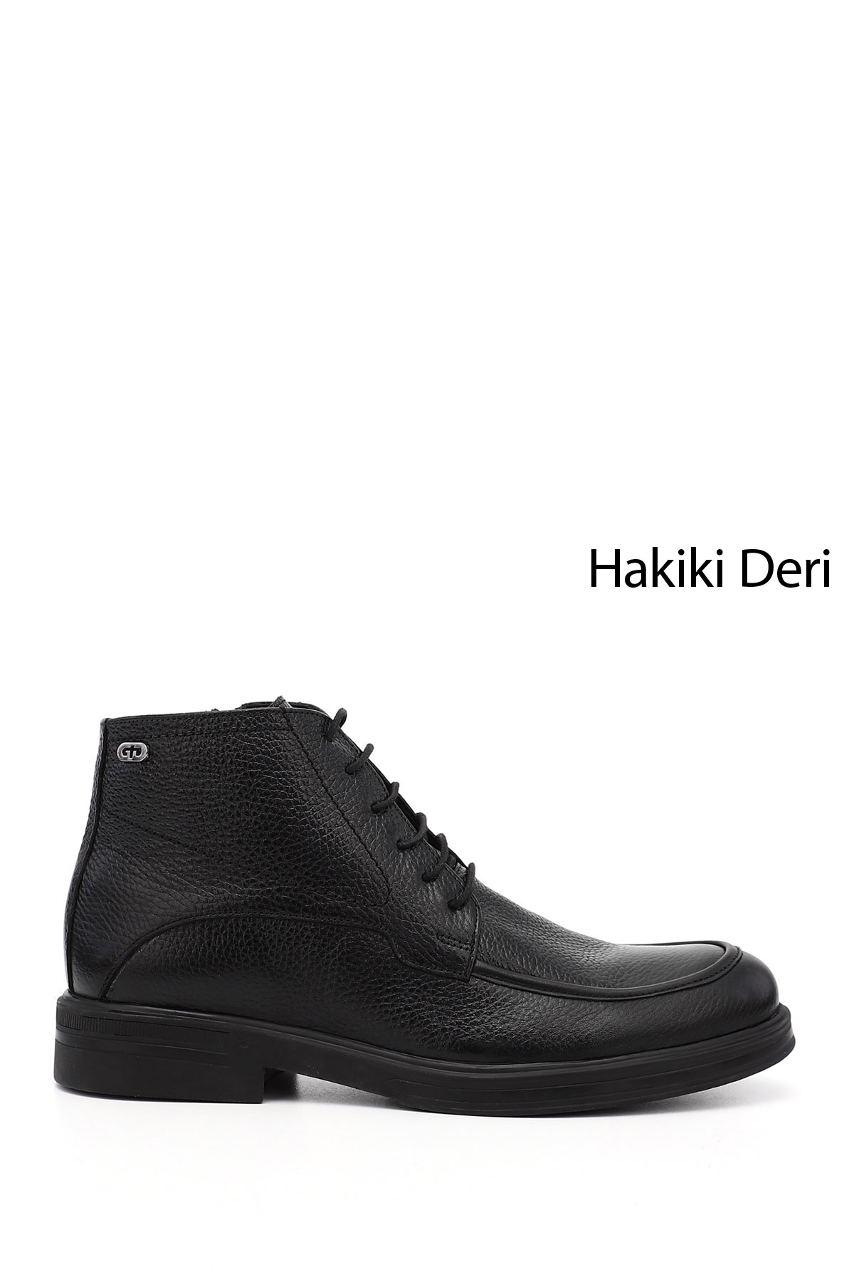 GÖNDERİ(R) Erkek MAT SİYAH Fermuarlı Hakiki Deri Klasik Bot