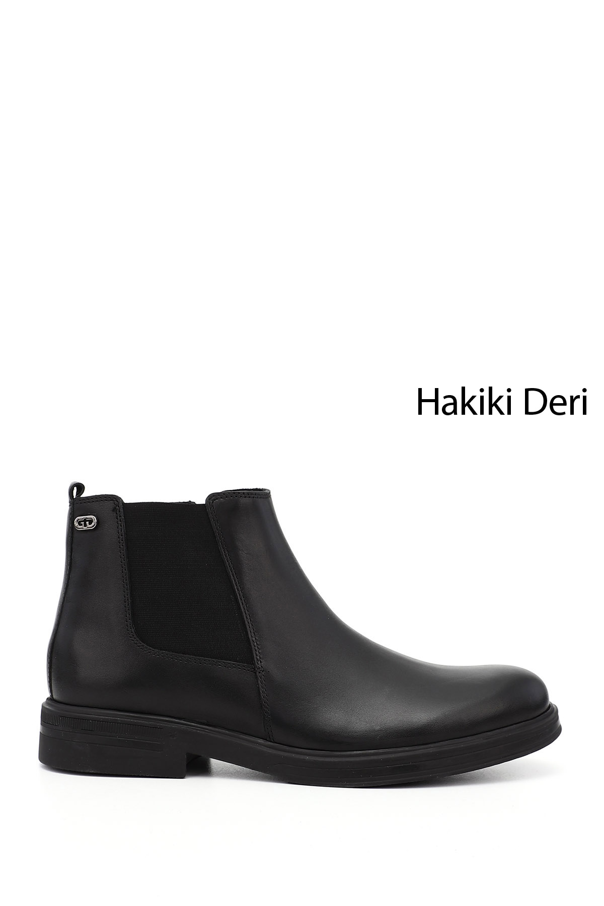 GÖNDERİ(R) Erkek AÇIK SİYAH Hakiki Deri Fermuarlı Chelsea Bot