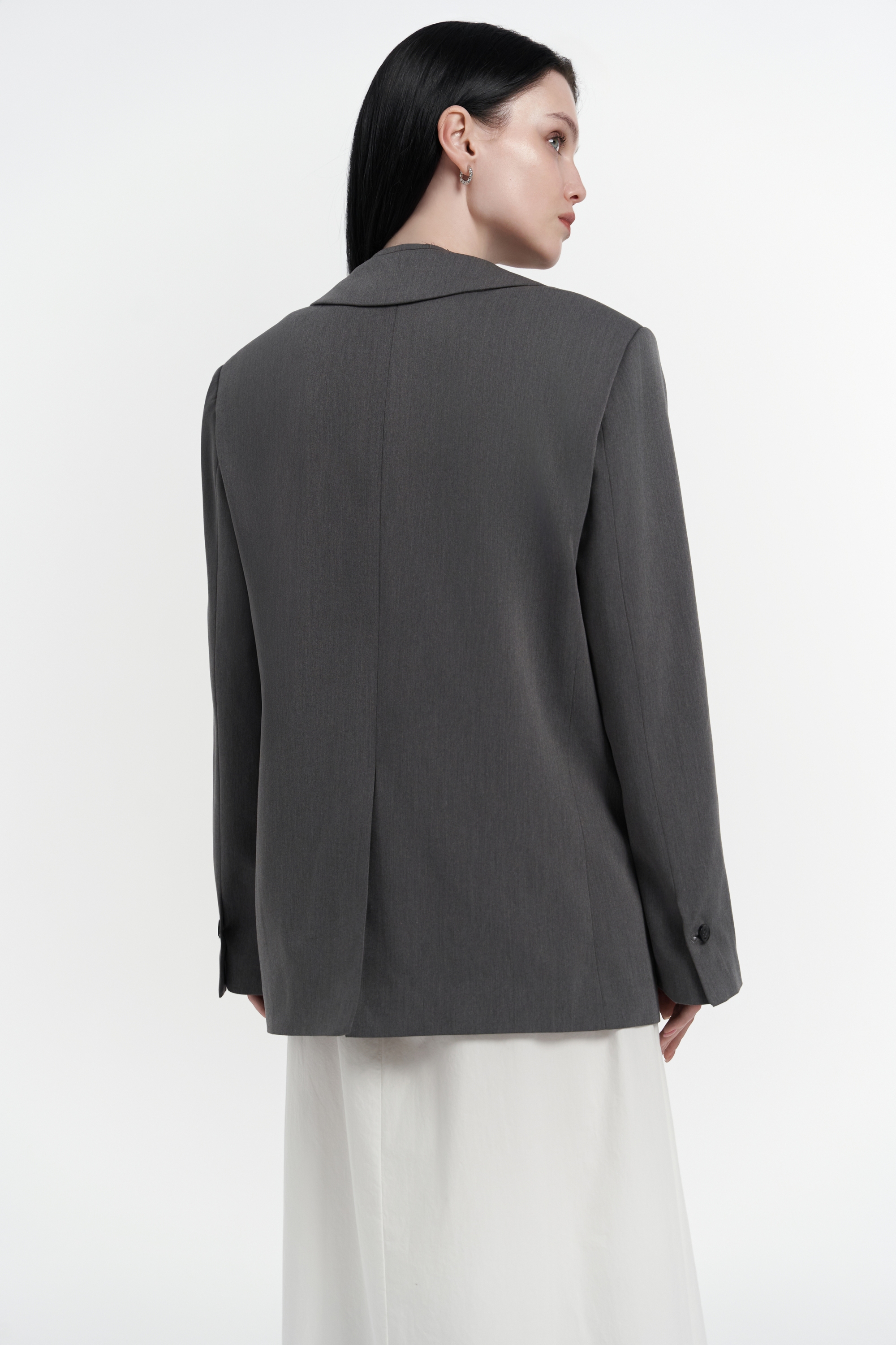 Mai Collection Volda Yaka Detay Antrasit Blazer görsel 5
