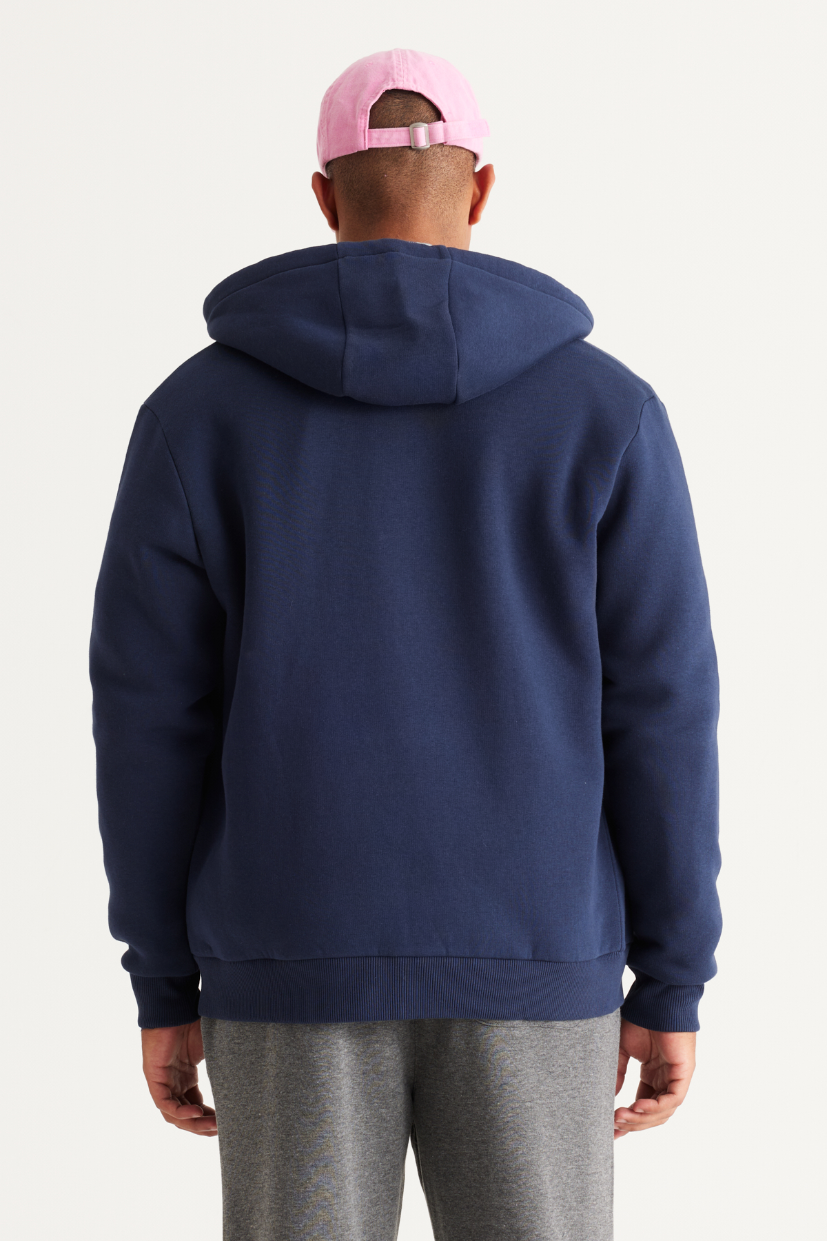 AC&Co / Altınyıldız Classics Lacivert Standart Fit Normal Kesim Kapüşonlu Erkek Fermuarlı Sweatshirt Hırka görsel 5