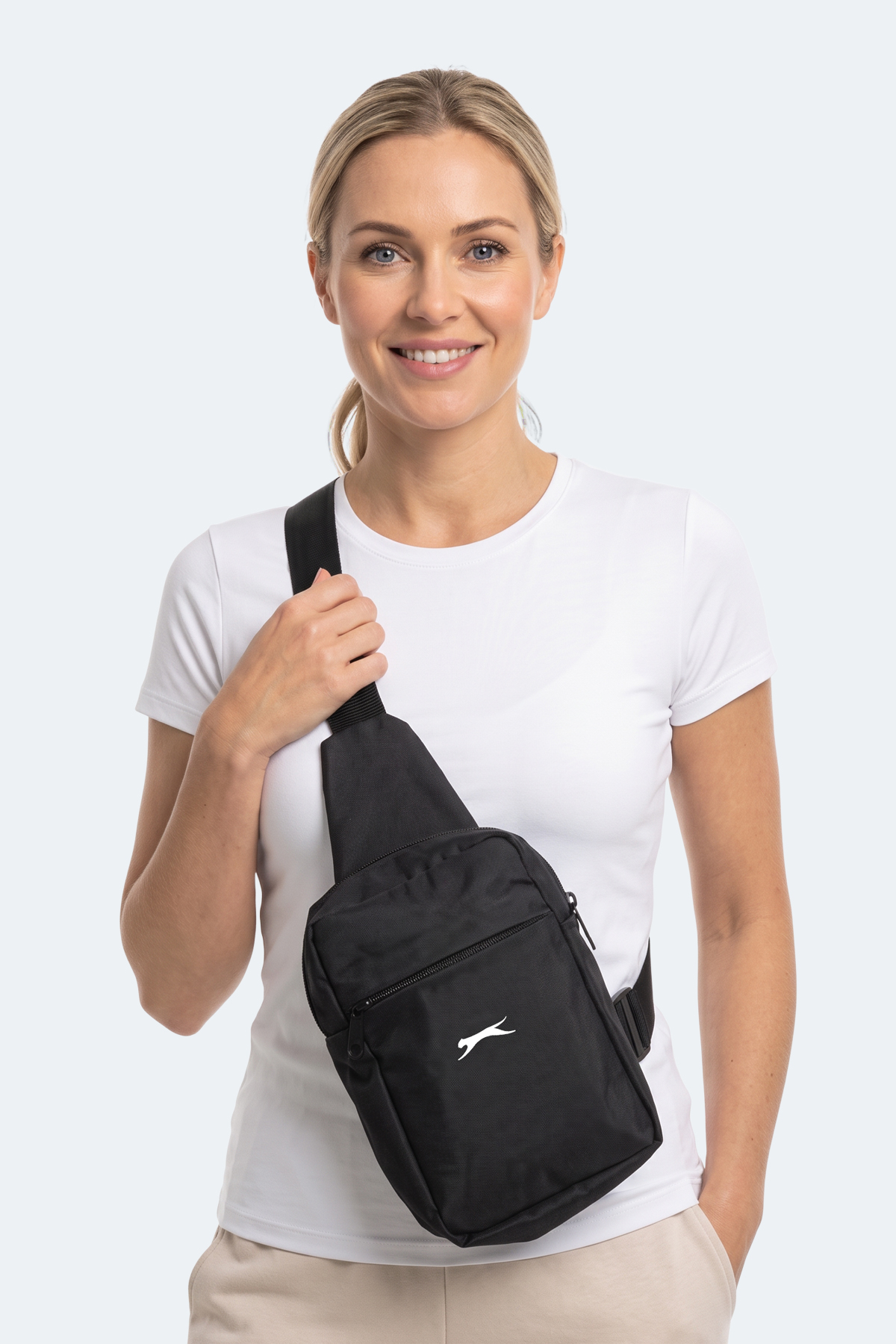 SLAZENGER GANDER Unisex Siyah Göğüs Çantası görsel 3