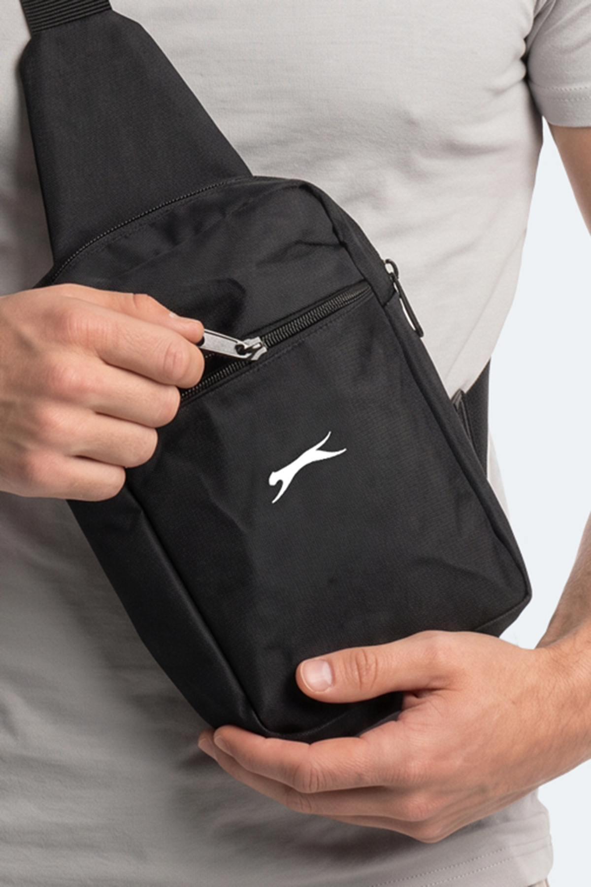 SLAZENGER GANDER Unisex Siyah Göğüs Çantası görsel 5