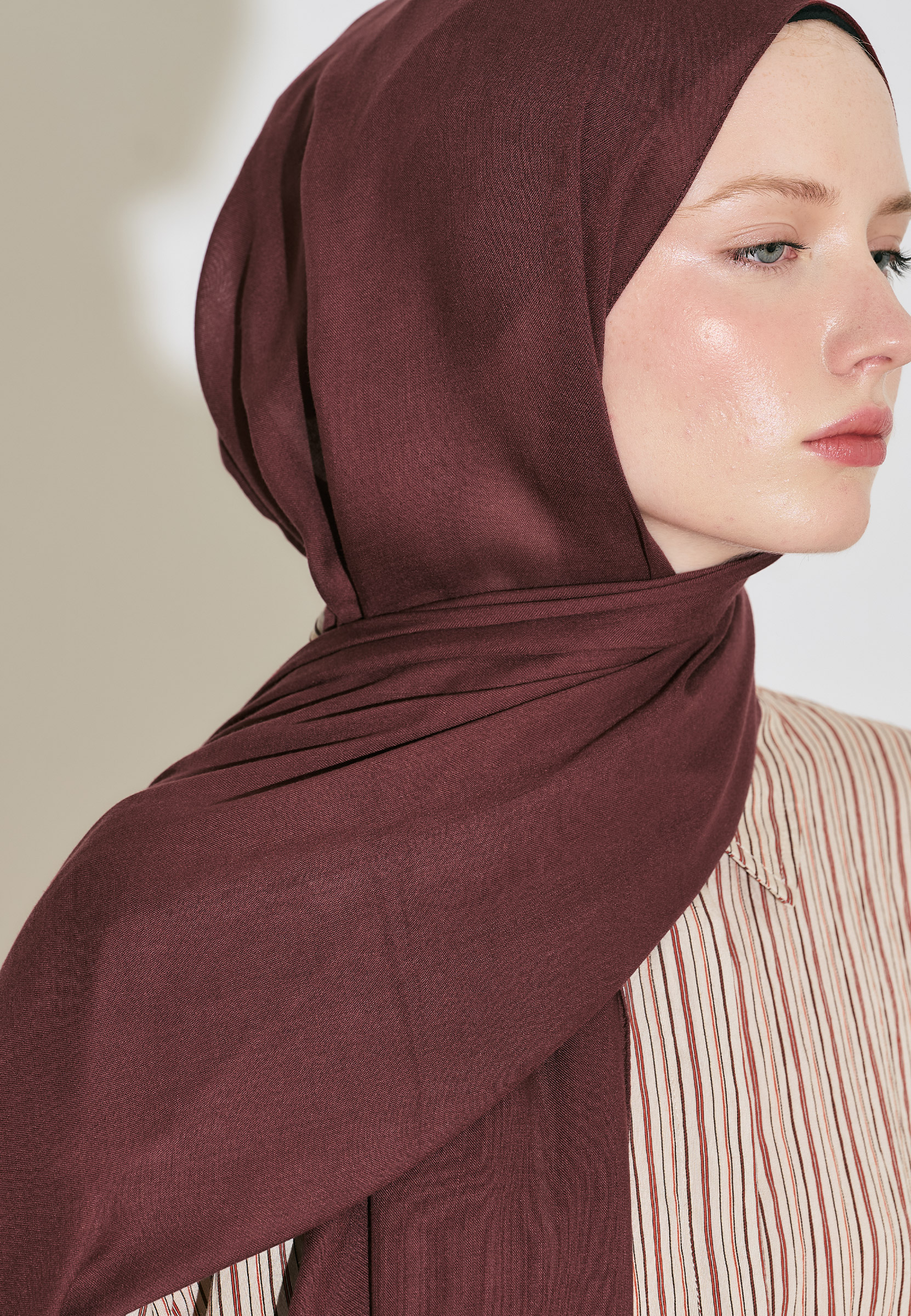 Fresh Scarfs Soft Viskon Şal Marsala görsel 3
