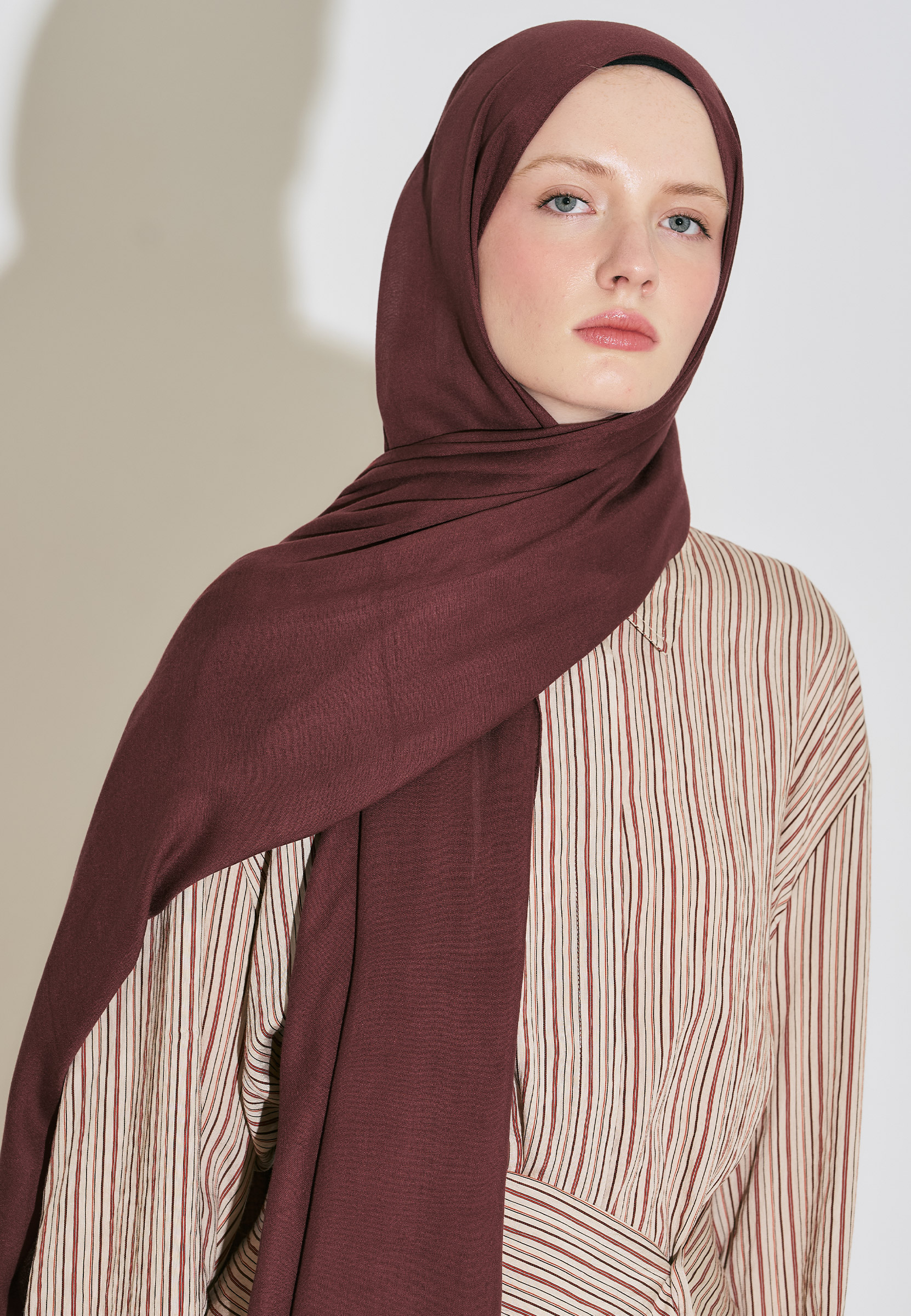 Fresh Scarfs Soft Viskon Şal Marsala görsel 4
