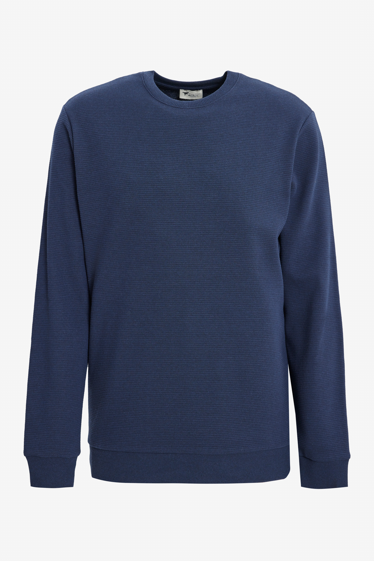 AC&Co / Altınyıldız Classics Erkek Lacivert 2 İplik Sıcak Tutan Standart Fit Normal Kesim Bisiklet Yaka Dokulu Sweatshirt görsel 6
