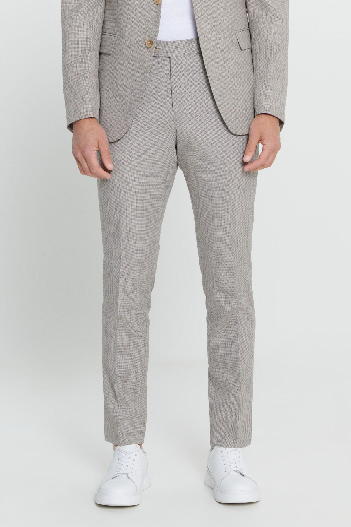 Altınyıldız Classics Erkek Açık Kahve Slim Fit Dar Kesim Kırlangıç Yaka Desenli Takım Elbise görsel 6