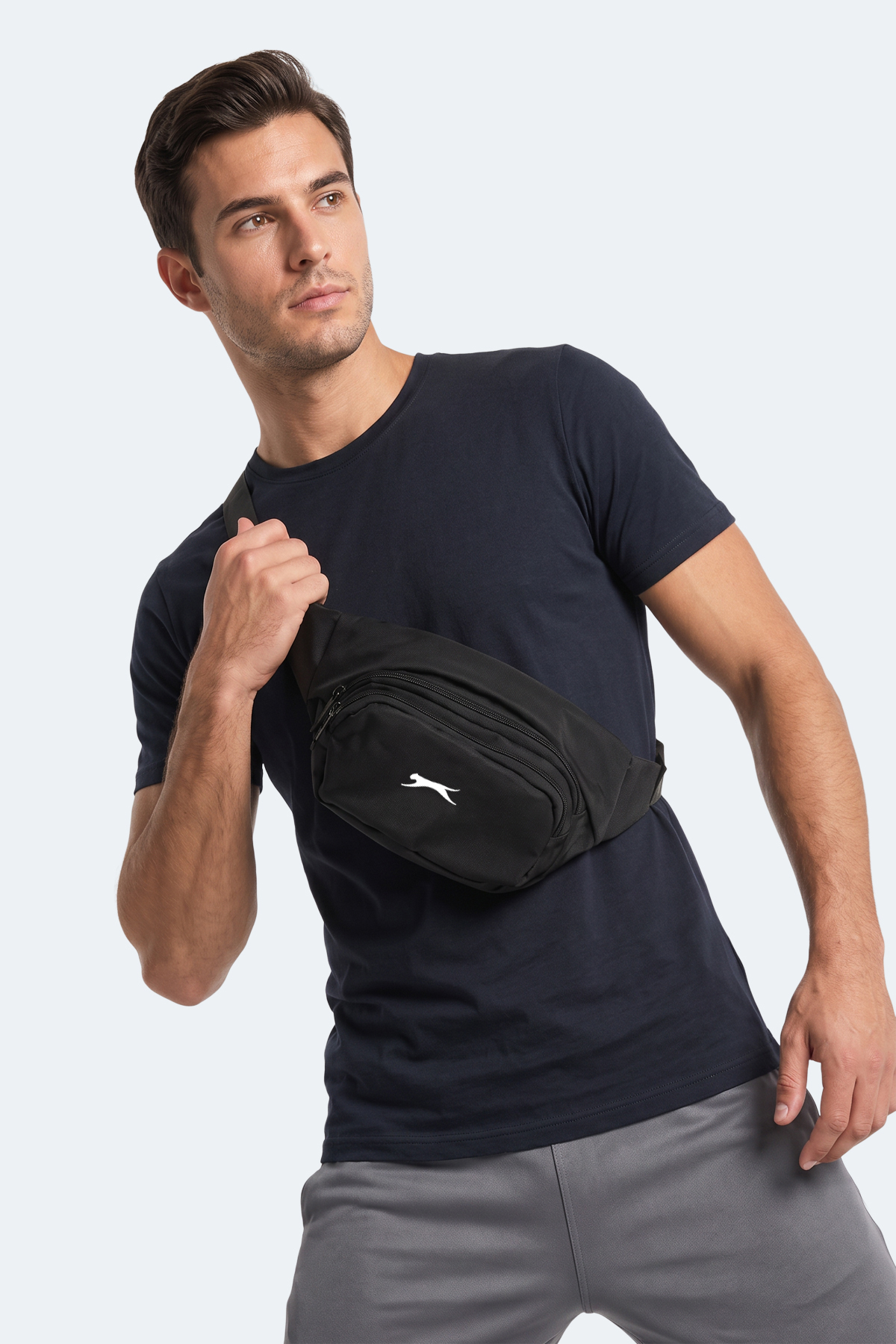 SLAZENGER GAVEA Unisex Siyah Bel Çantası görsel 5