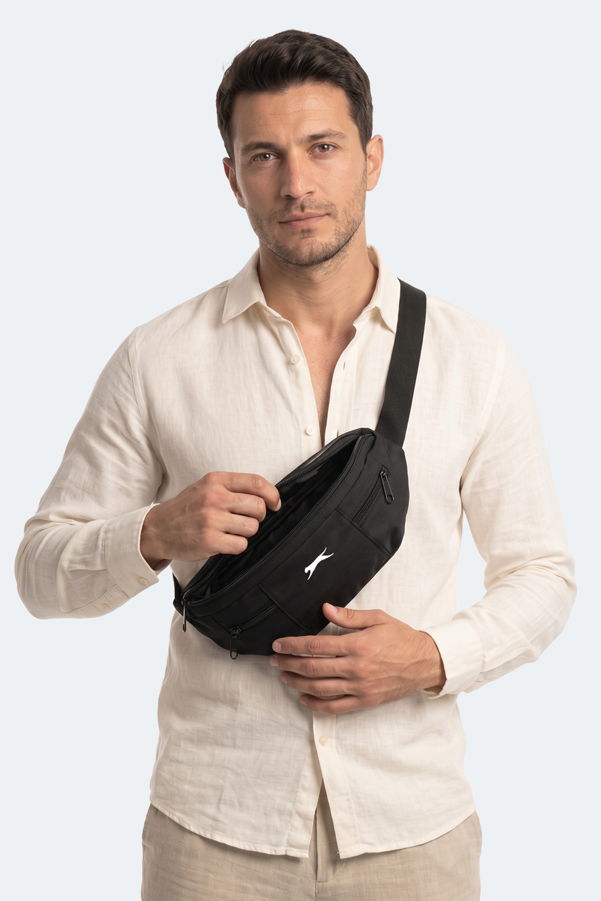 SLAZENGER GOMIR Unisex Siyah Bel Çantası görsel 3