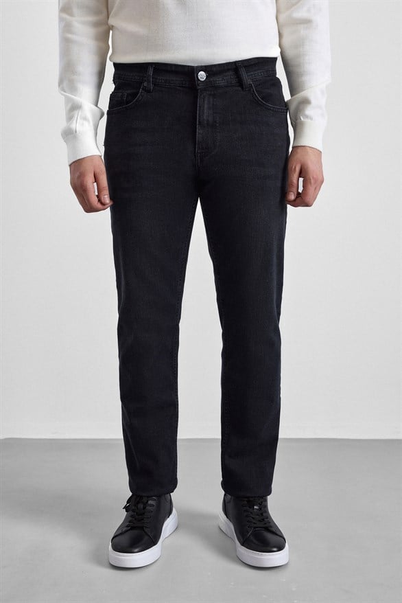 Süvari Siyah Denim Pantolon