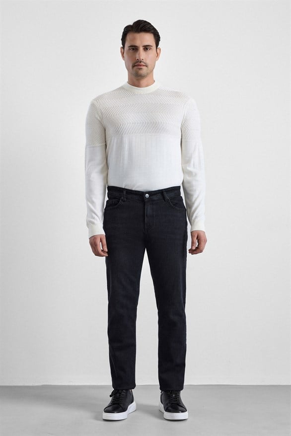 Süvari Siyah Denim Pantolon görsel 2