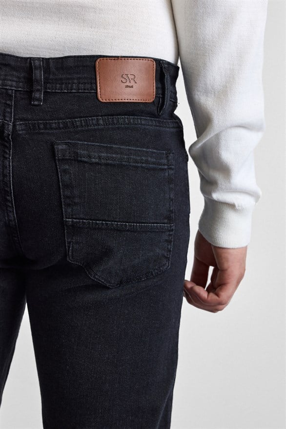 Süvari Siyah Denim Pantolon görsel 4