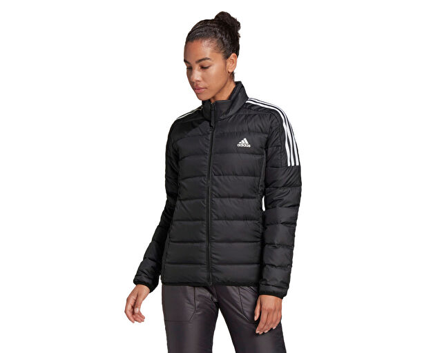 Adidas W Ess Down Jkt Kadın Günlük Mont GH4593 Siyah görsel 3