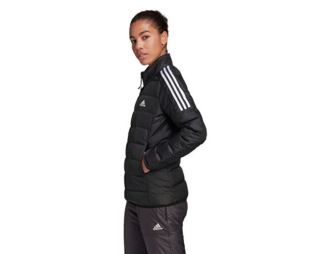 Adidas W Ess Down Jkt Kadın Günlük Mont GH4593 Siyah görsel 4