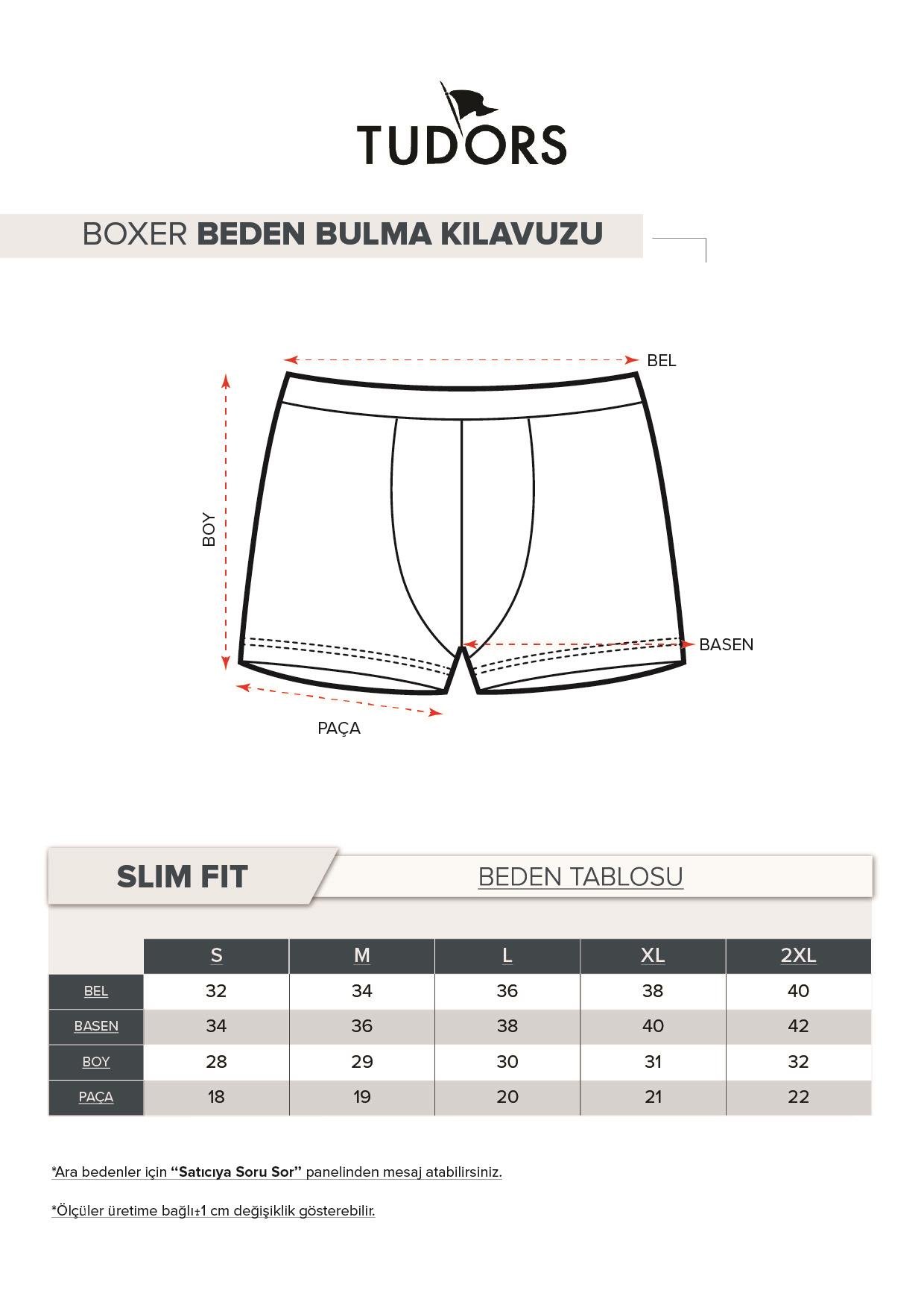 TUDORS Erkek 10'Lu Desenli Elastanlı Pamuklu Esnek Kumaş Premium Seri Boxer görsel 7