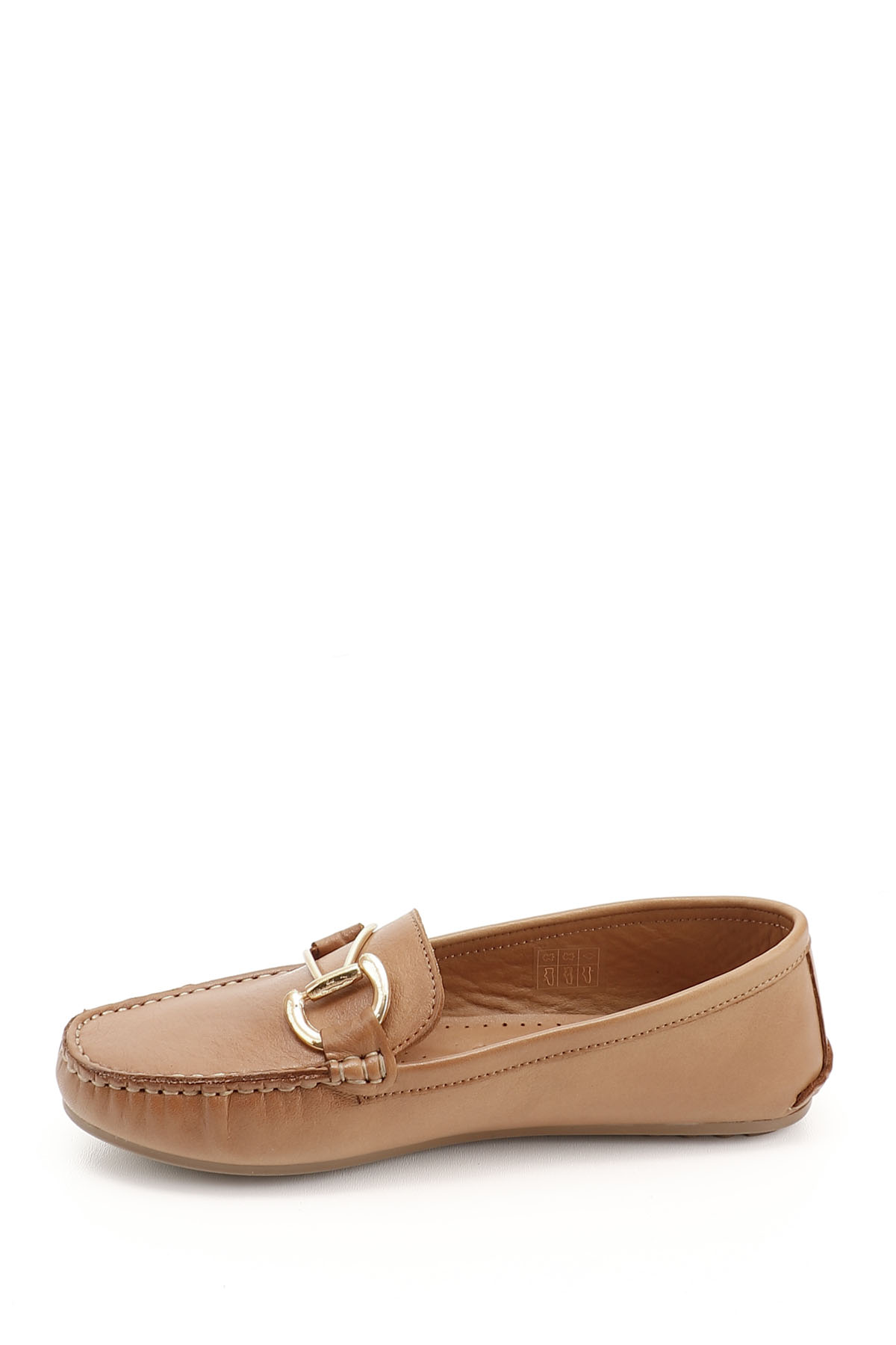 GÖNDERİ(R) Kadın TABA Tokalı Rok Hakiki Deri Comfort Loafer görsel 2