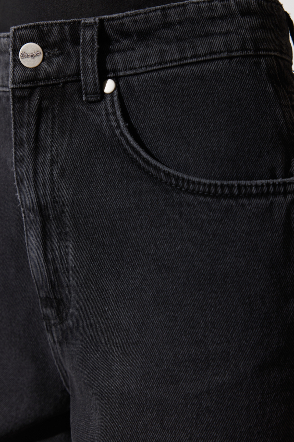 Wrangler Donna Regular Fit %100 Pamuk Siyah Jean Şort görsel 4