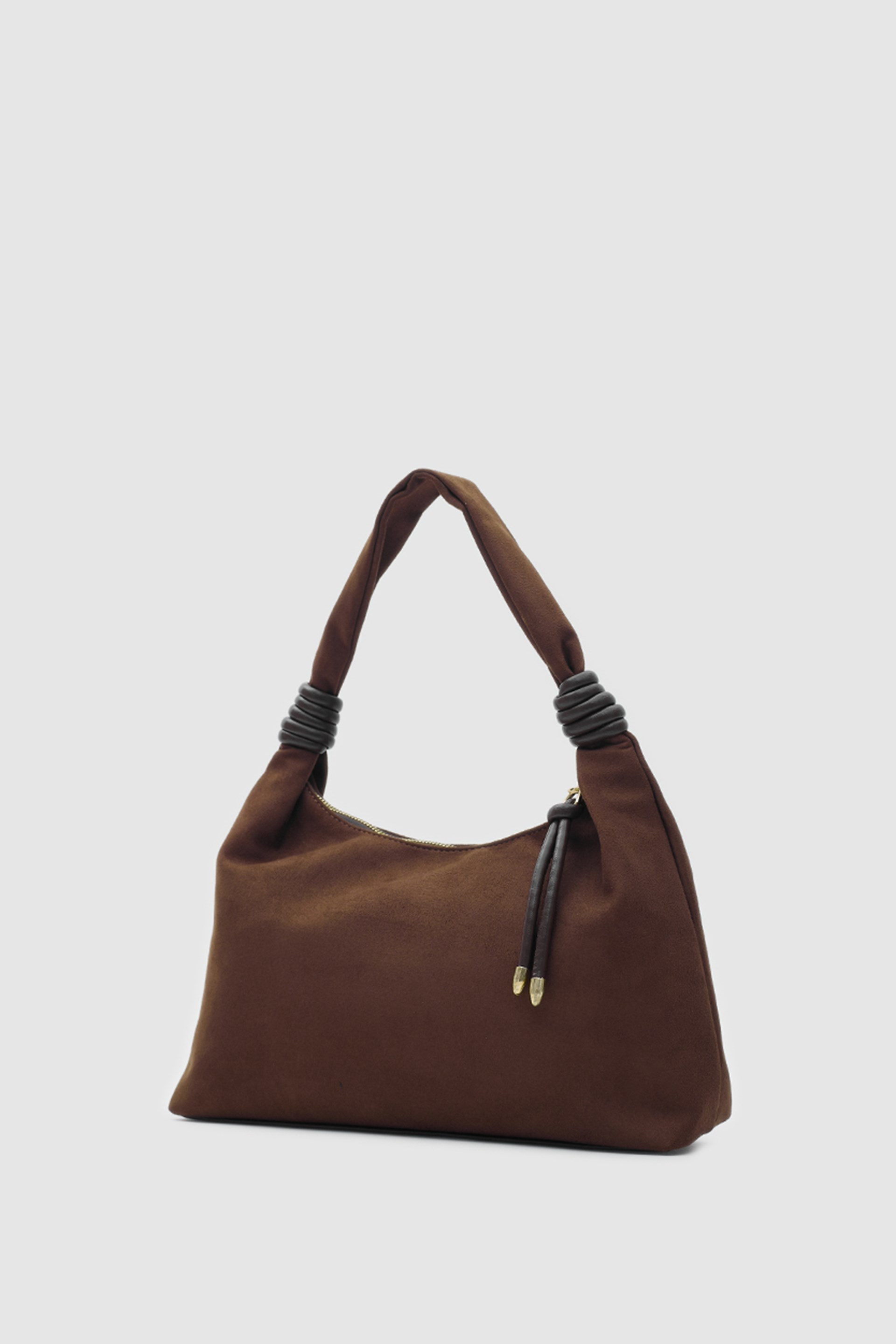 Shulebags Vesper Süet Omuz Çantası Acı Kahve görsel 2