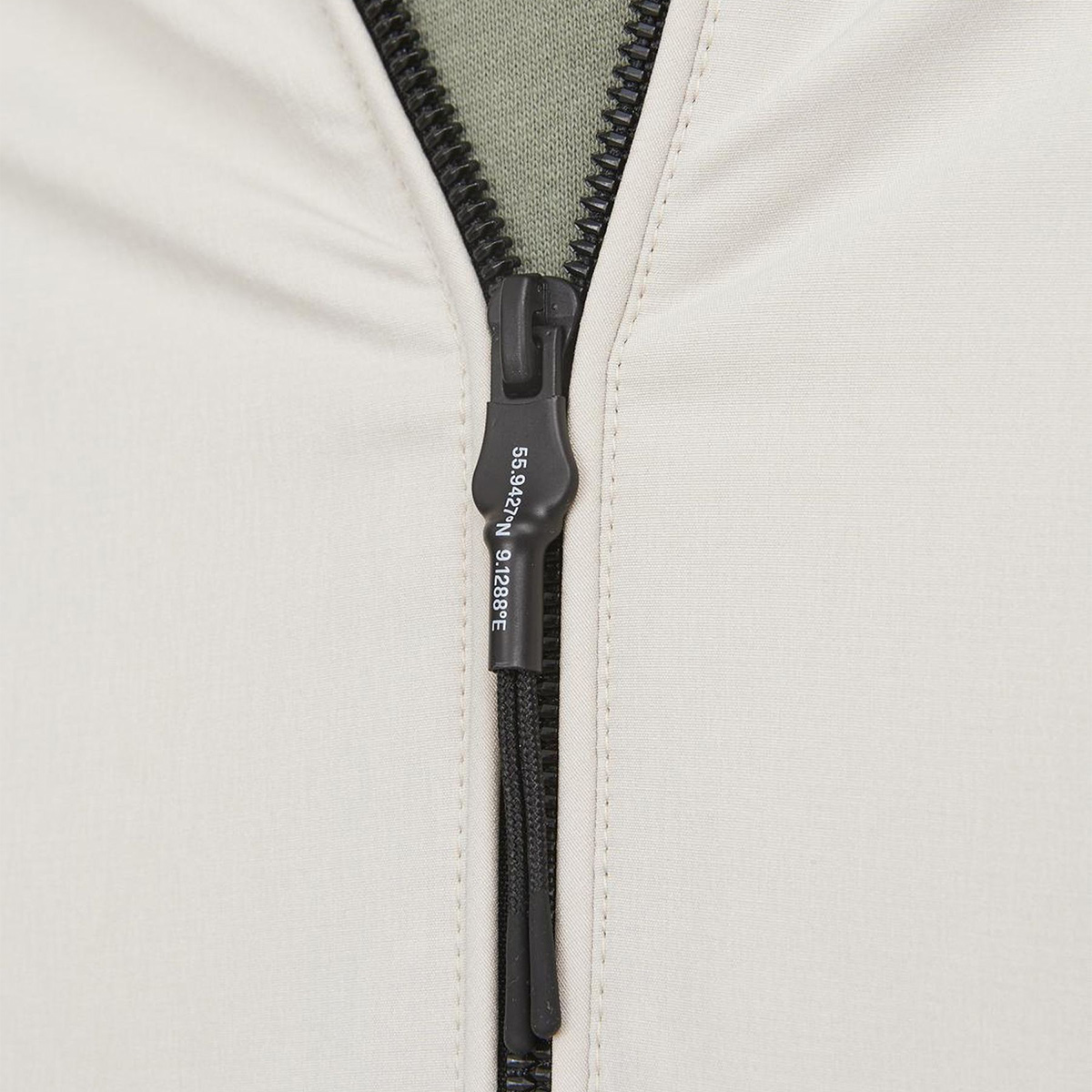 Jack & Jones Track Bomber Bej Kapüşonlu Erkek Fermuarlı Sweatshirt Hırka görsel 5