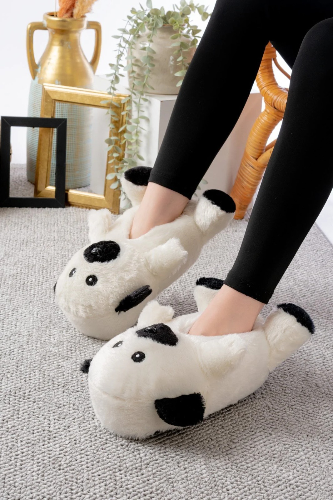 Slipcat Ayıcık Figürlü Pelüş Panduf Ev Pandufu Unisex görsel 2