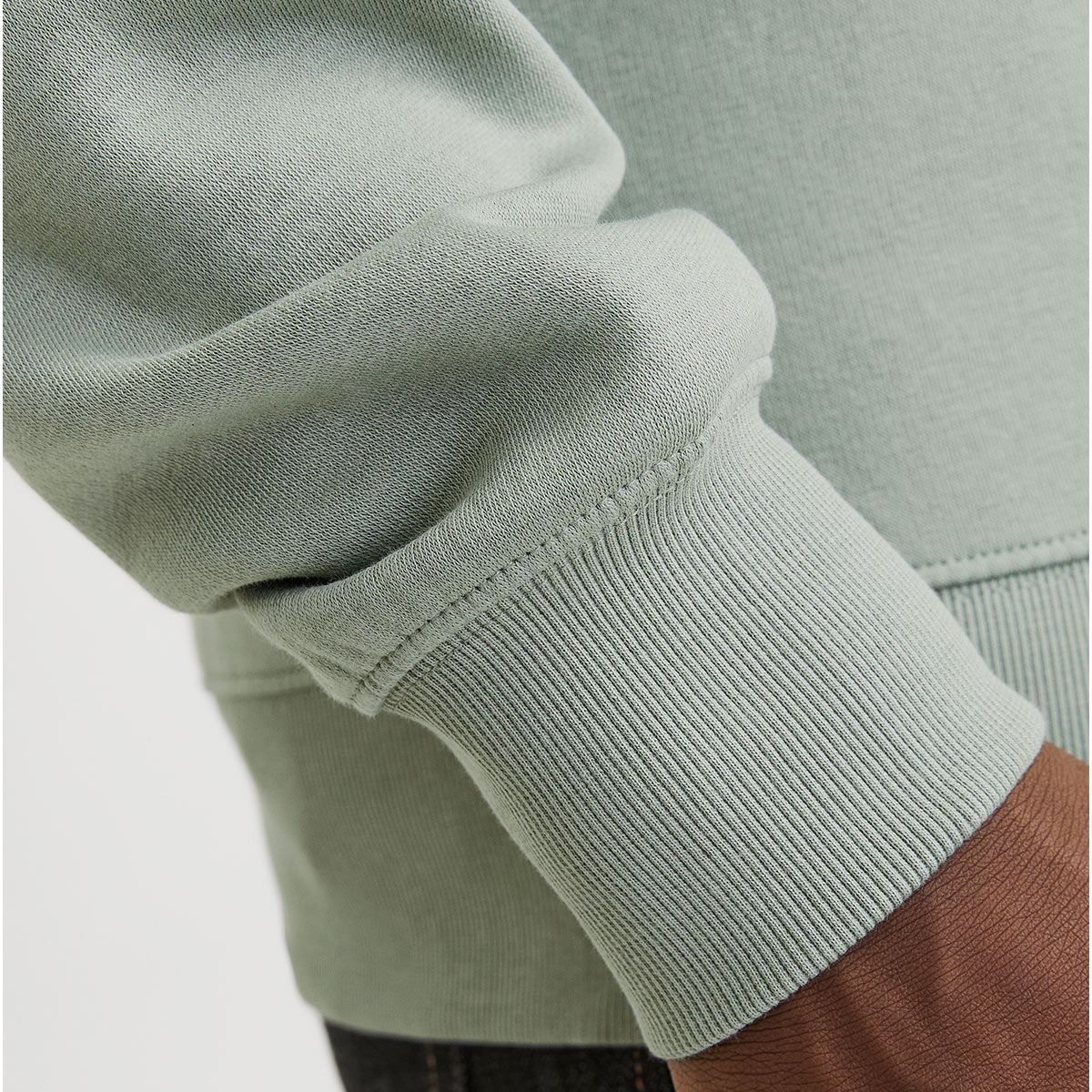 Jack & Jones Star Basic Erkek Yeşil Bisiklet Yaka Sweatshirt görsel 4