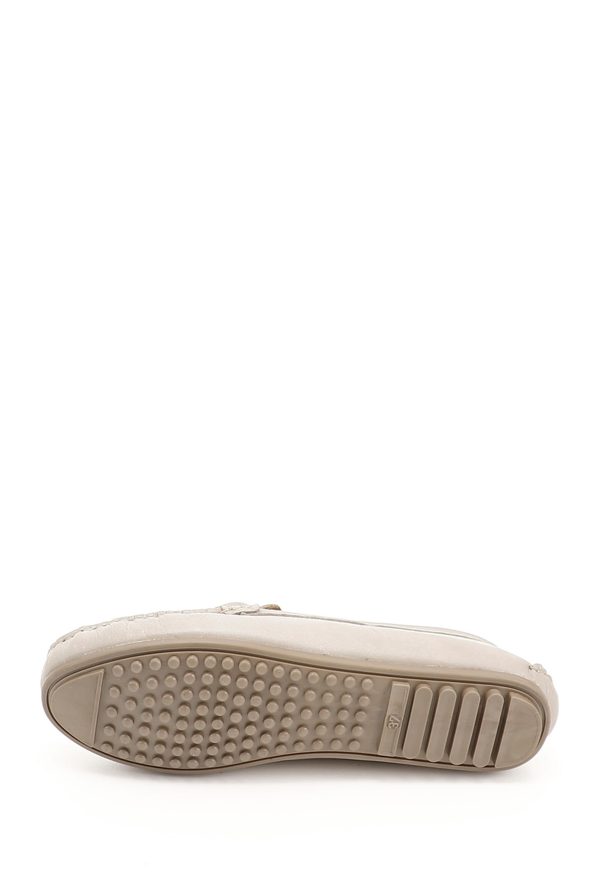 GÖNDERİ(R) Kadın BEJ-CAMEL Tokalı Rok Hakiki Deri Comfort Loafer görsel 4