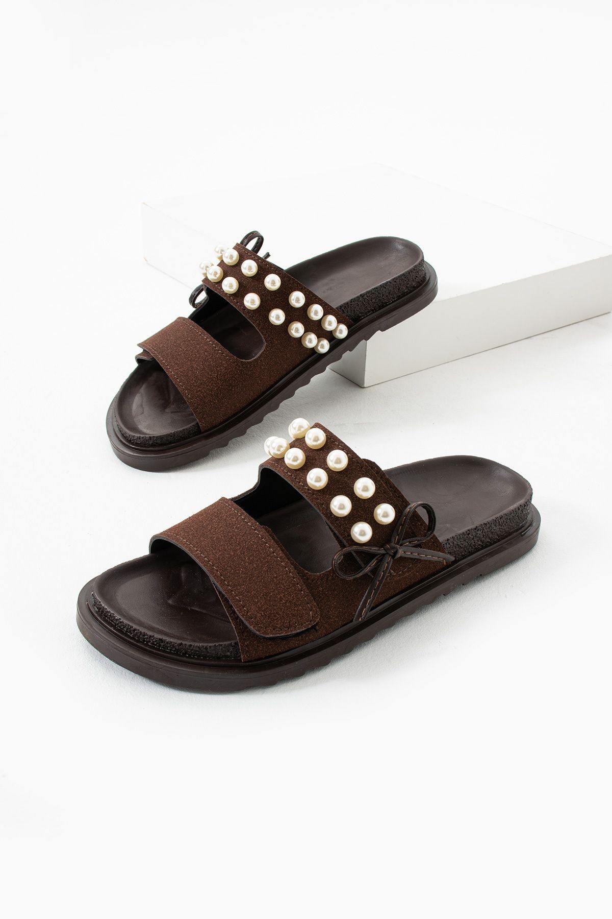 DUXAL SHOES Leonora İnci Detaylı Kadın Terlik