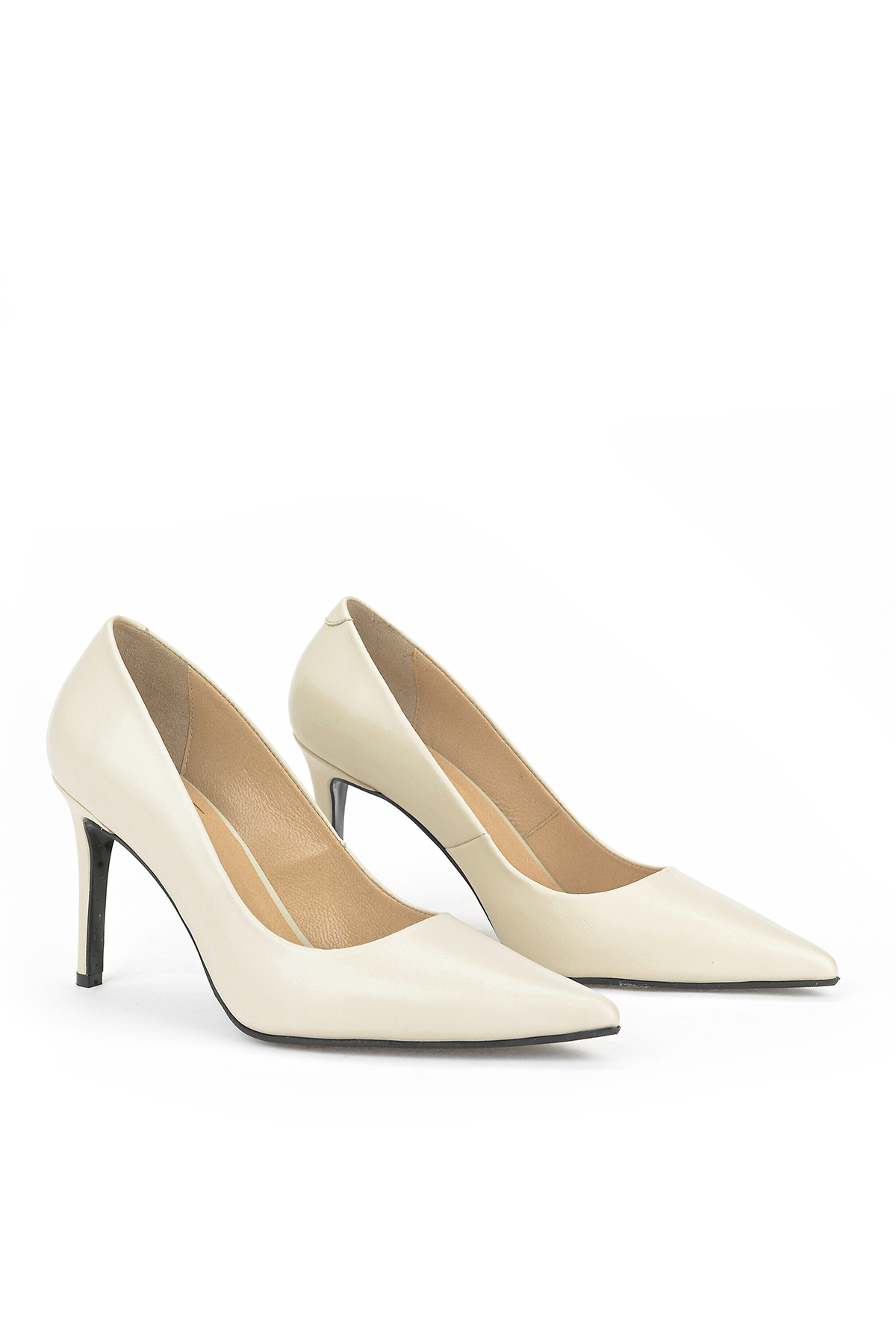 Ziya Ayakkabı Kadın Hakiki Deri Topuklu Ayakkabı 1611059Z1425 Bej görsel 2