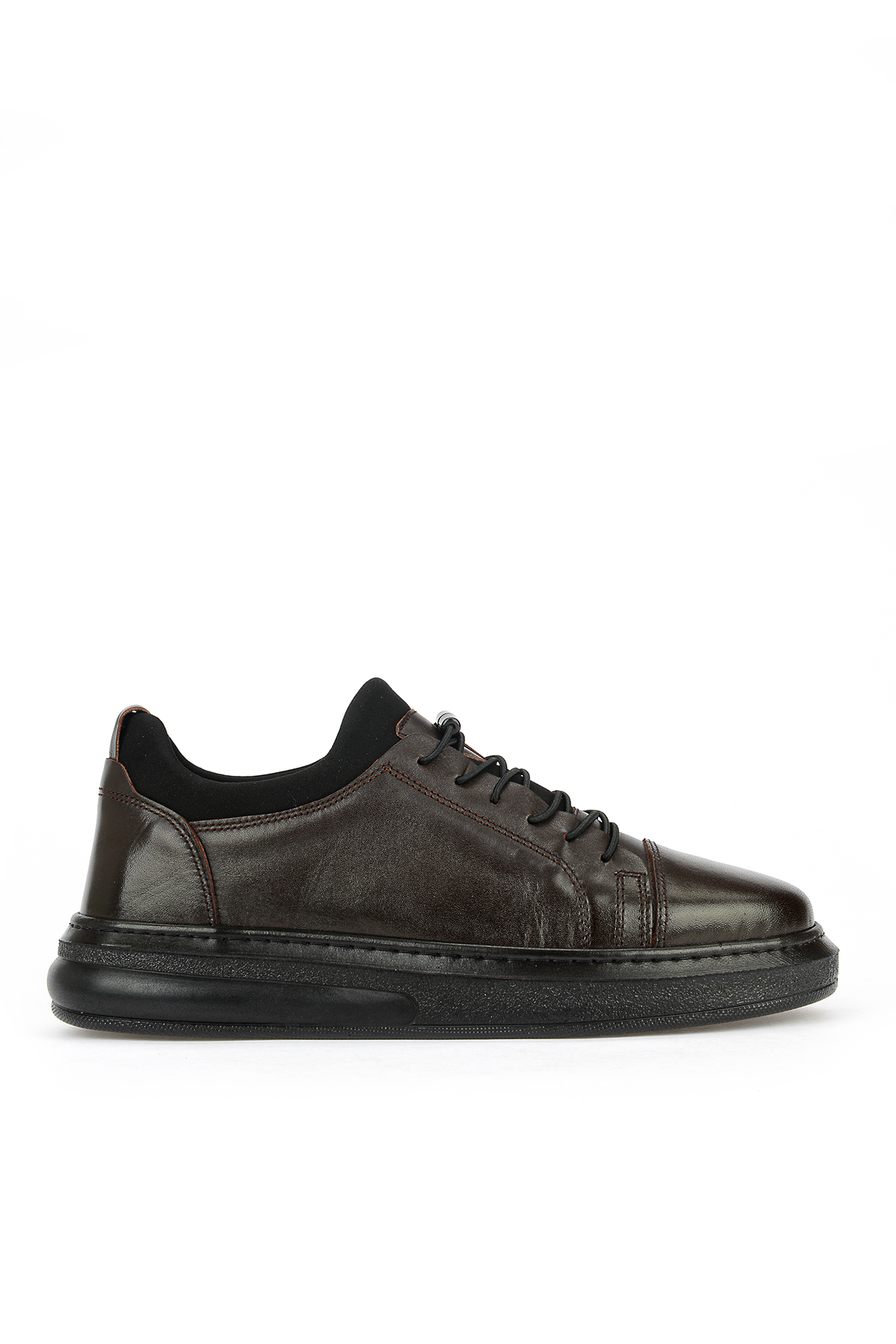 Ziya Ayakkabı Erkek Hakiki Deri Sneaker 161423Z79 Kahve