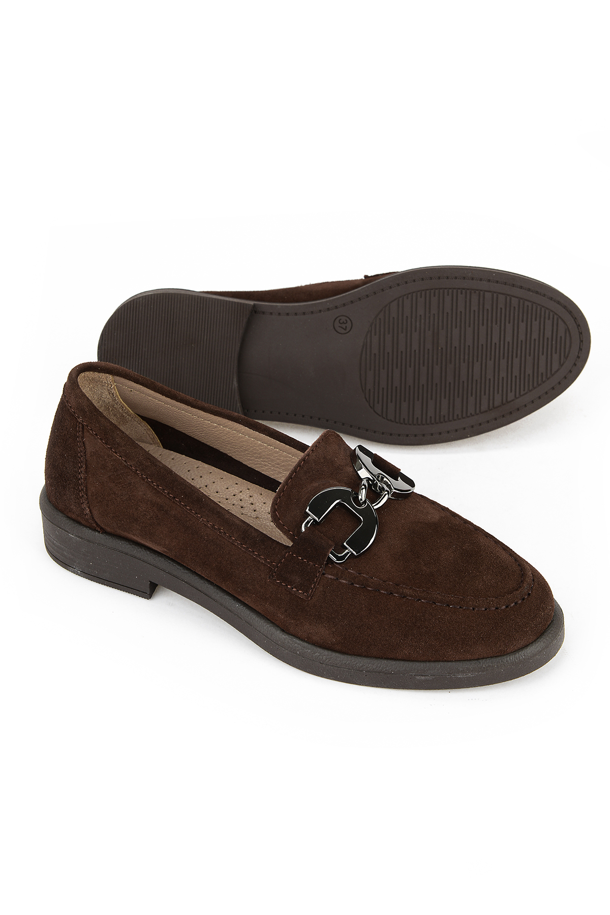 Ziya Ayakkabı Kadın Hakiki Deri Loafer Ayakkabı 161359Z706 Kahve görsel 4