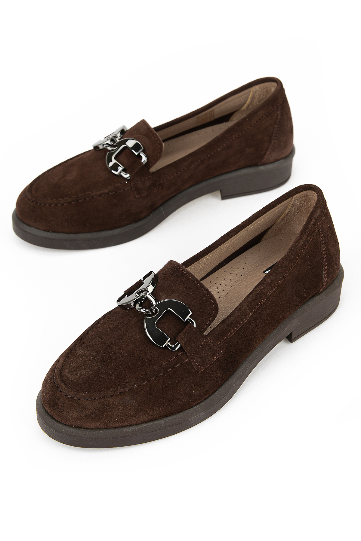 Ziya Ayakkabı Kadın Hakiki Deri Loafer Ayakkabı 161359Z706 Kahve görsel 5
