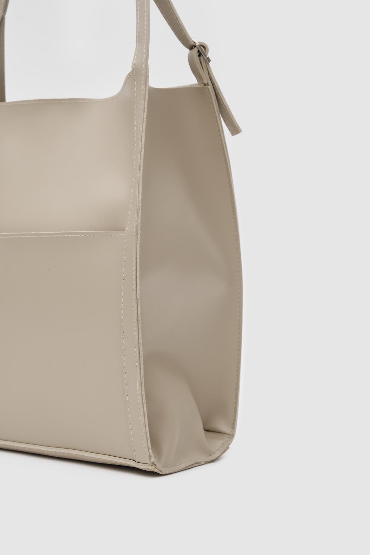 Shulebags Mugs Salaş Omuz Çantası Bej görsel 3