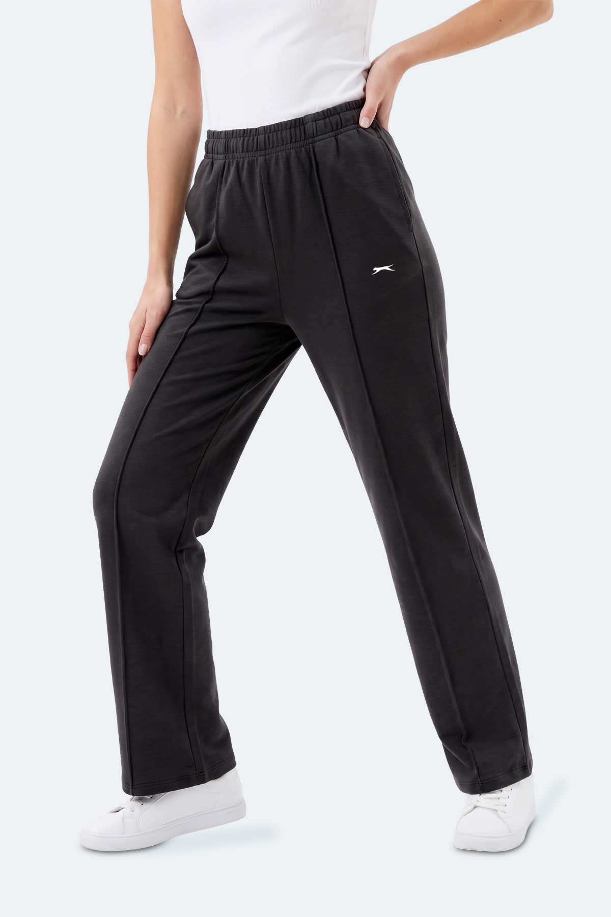SLAZENGER MABLE Kadın Bol Paça Siyah Eşofman Altı