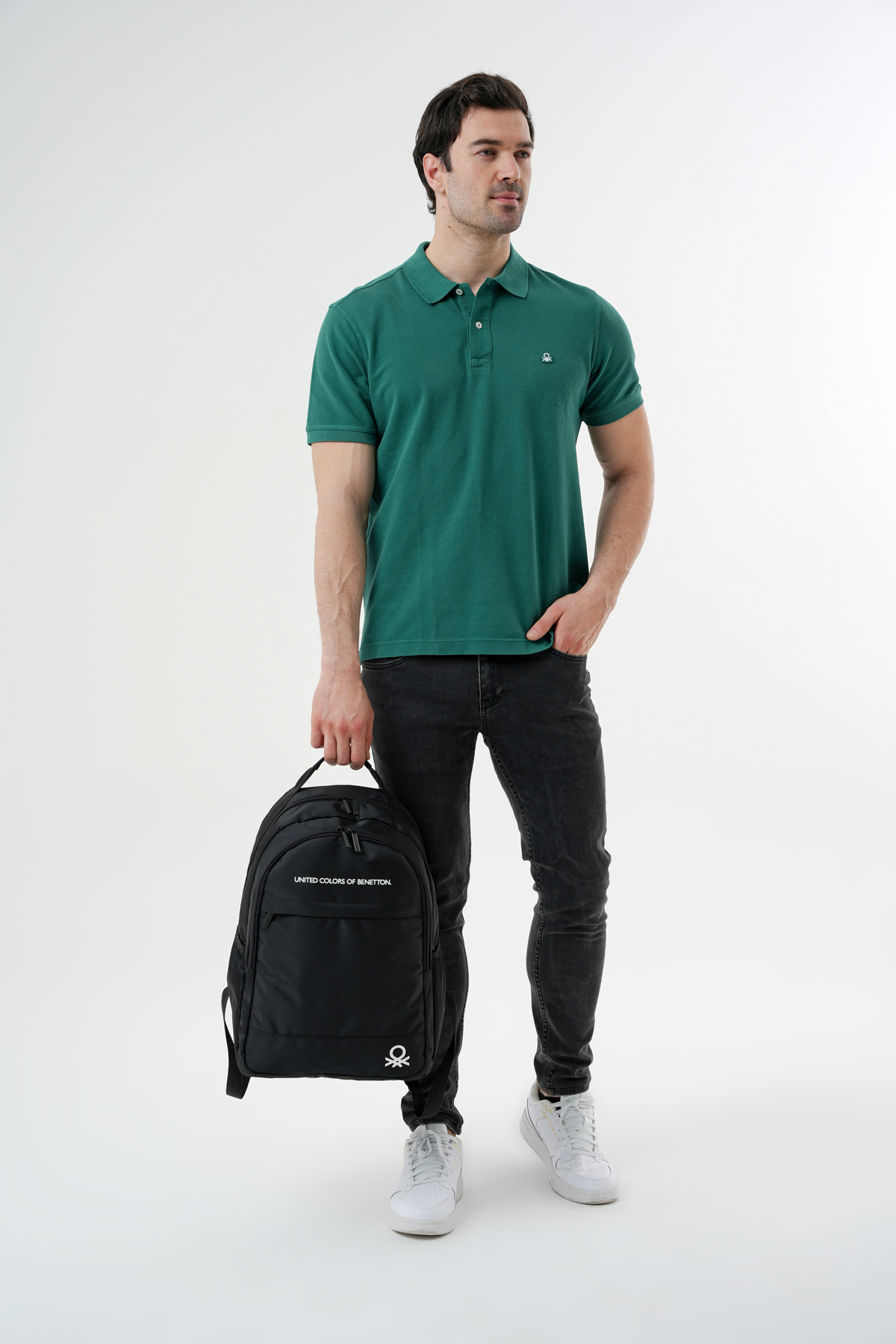 United Colors Of Benetton Unisex Siyah Renk Sırt Çantası 20823 görsel 7