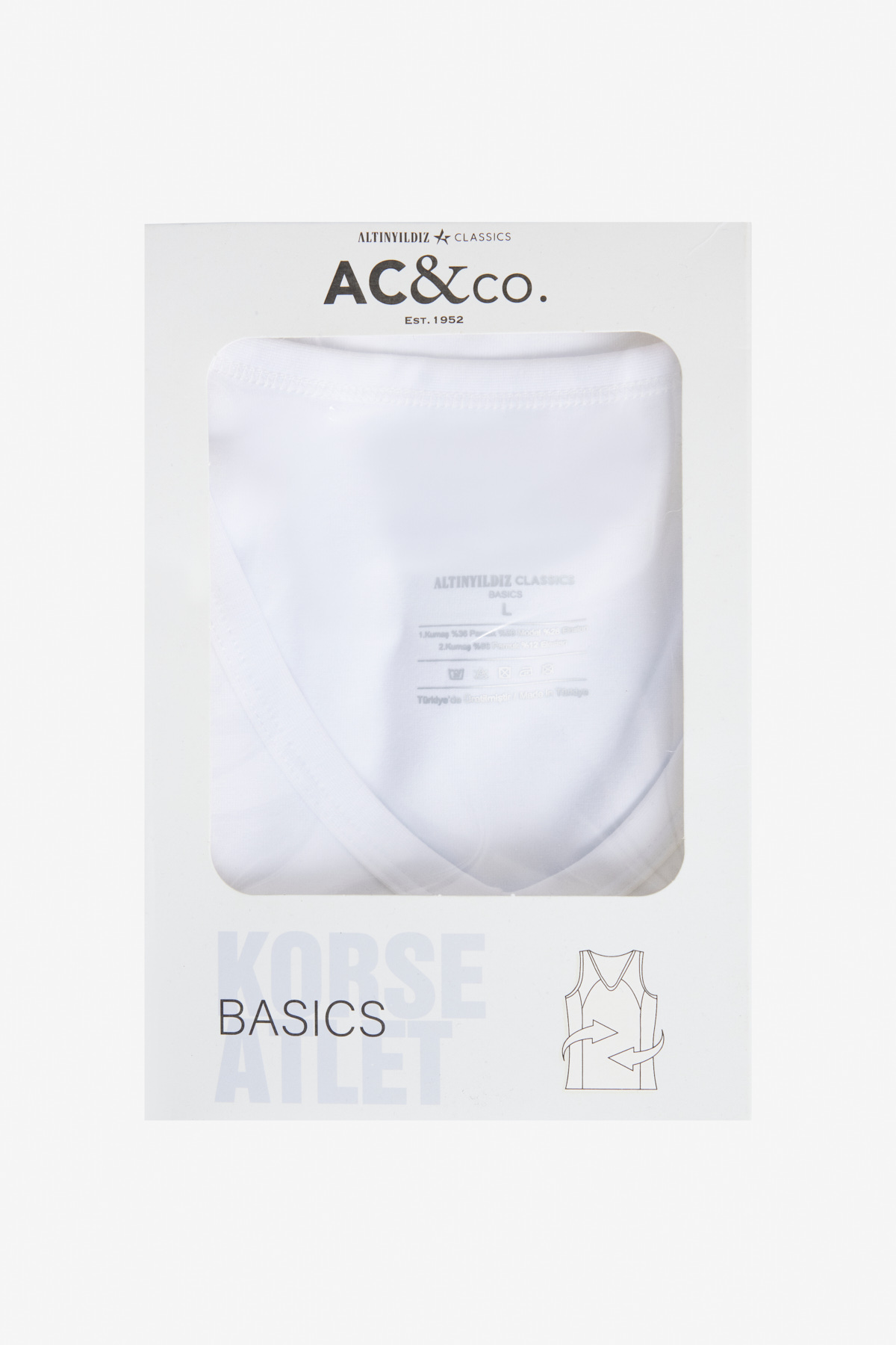 AC&Co / Altınyıldız Classics Erkek Beyaz Beyaz Korse Atlet görsel 2